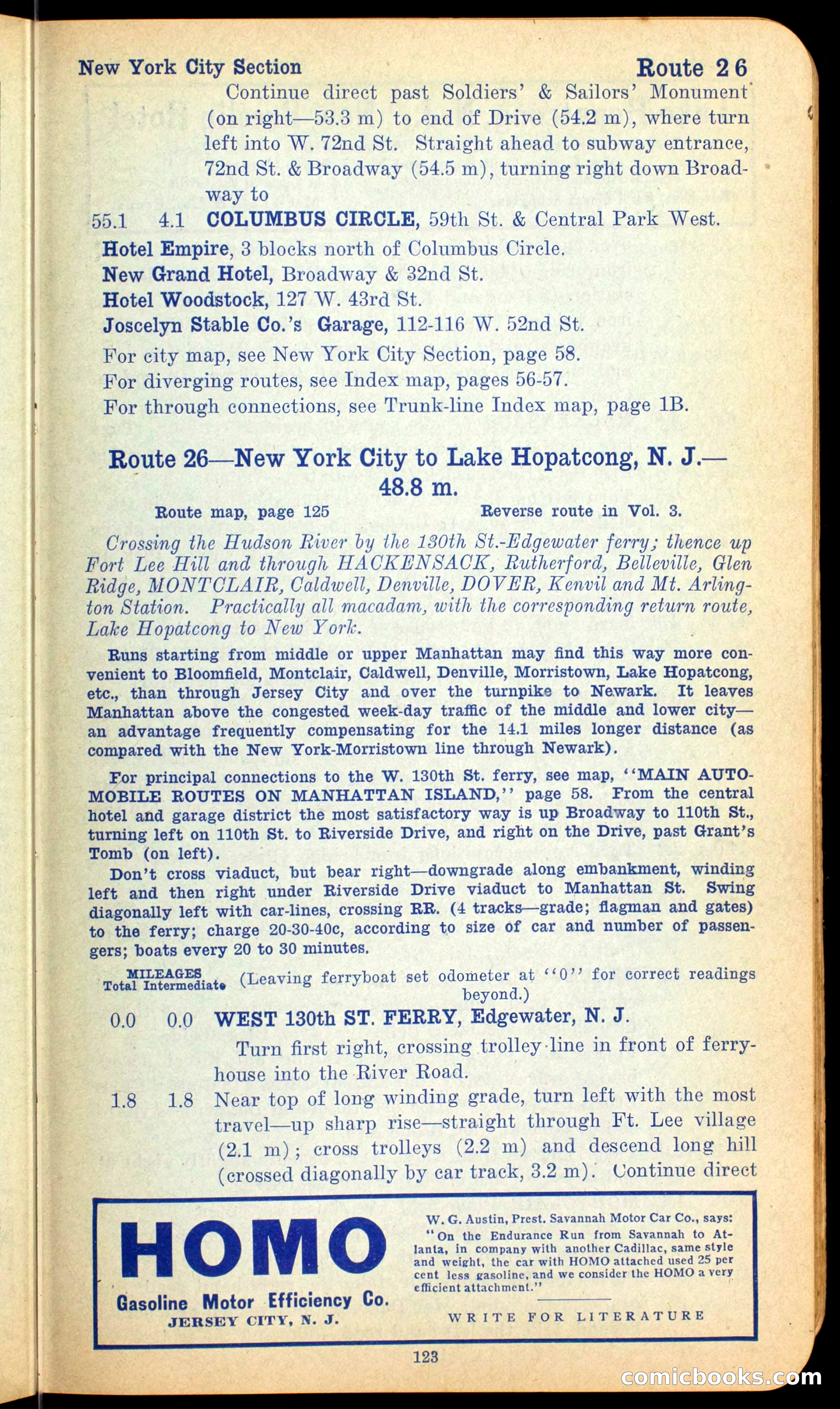 The Automobile Official Blue Book, 1910 — page 133 of 400