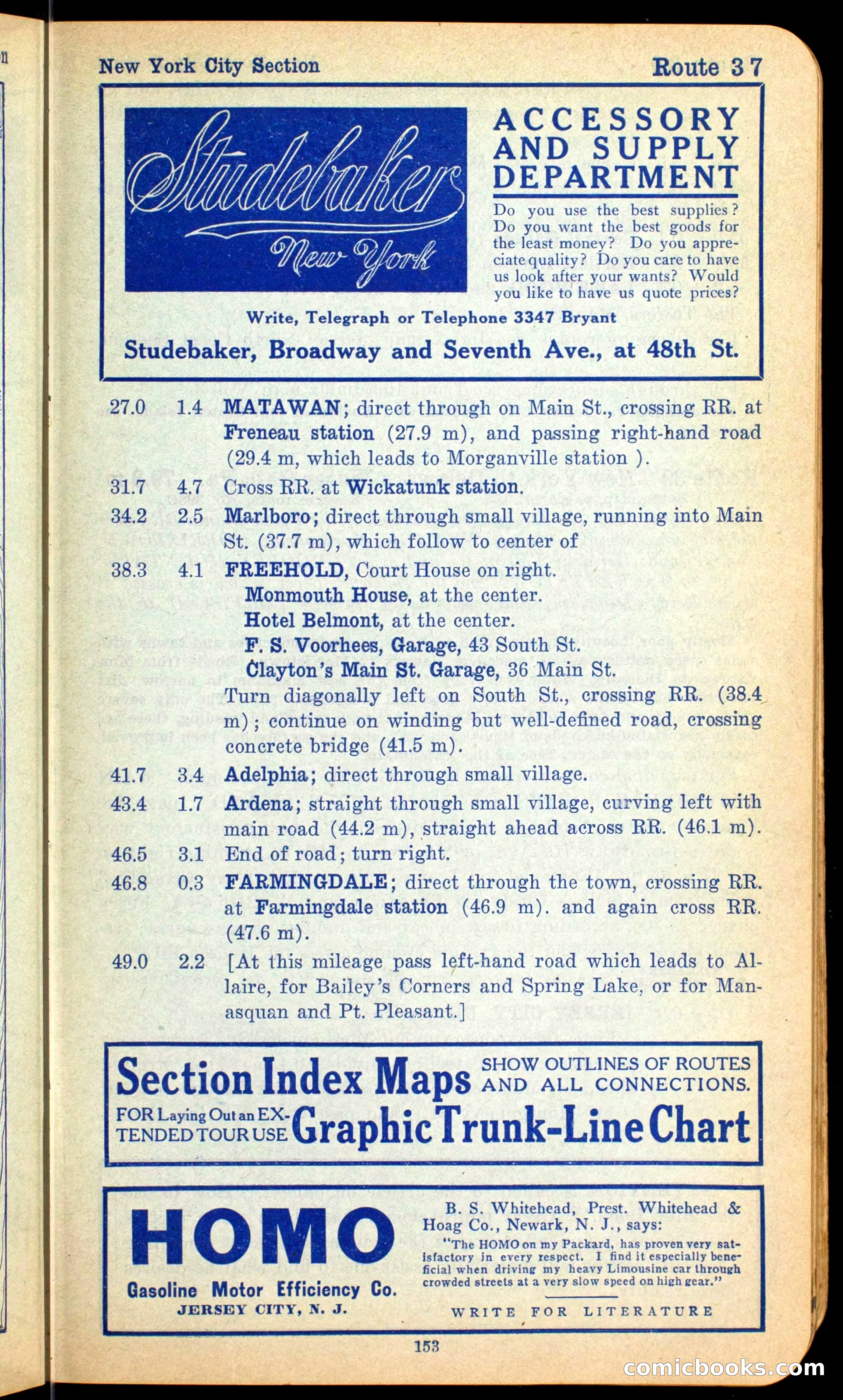 The Automobile Official Blue Book, 1910 — page 167 of 400