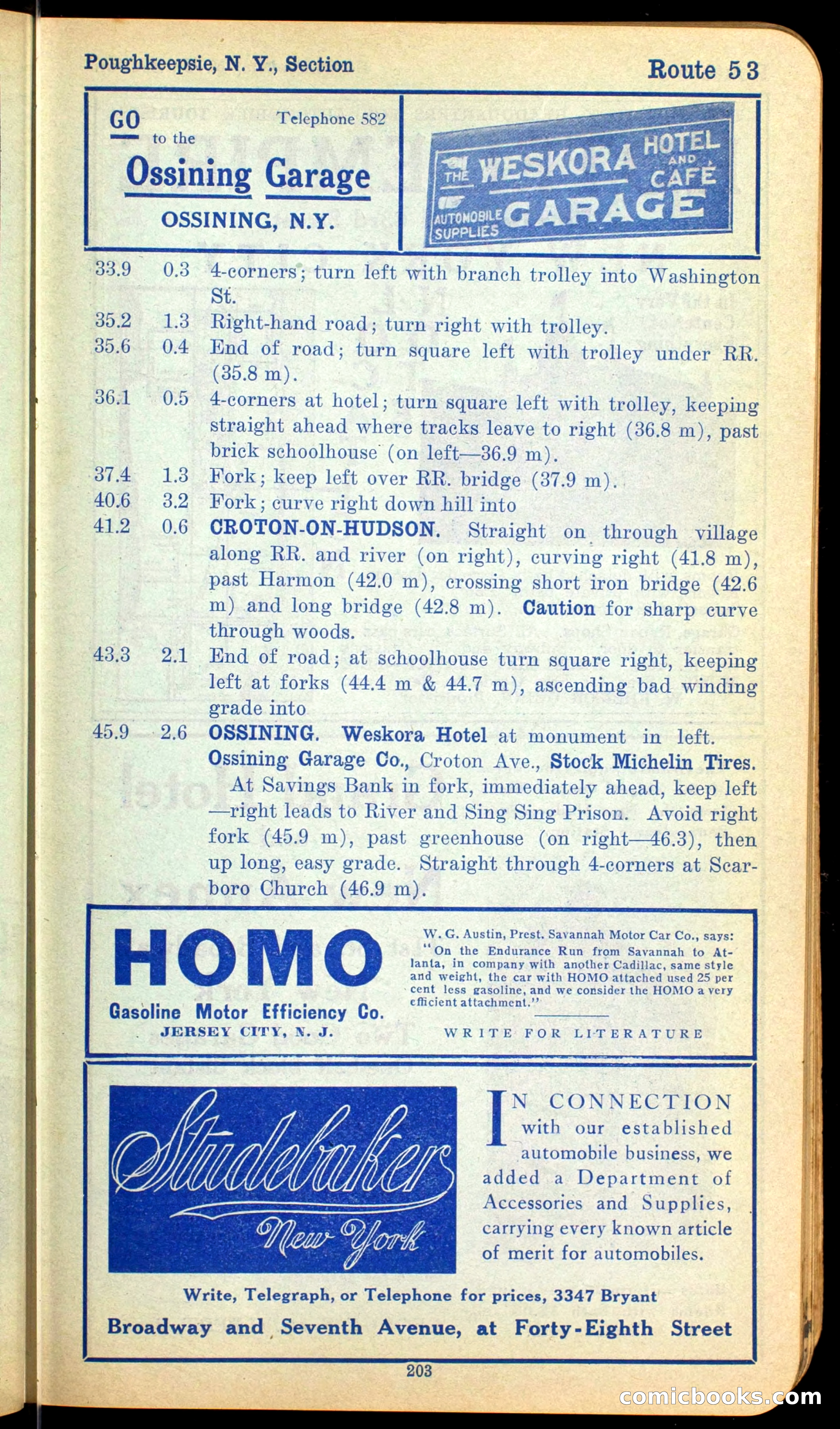 The Automobile Official Blue Book, 1910 — page 219 of 400