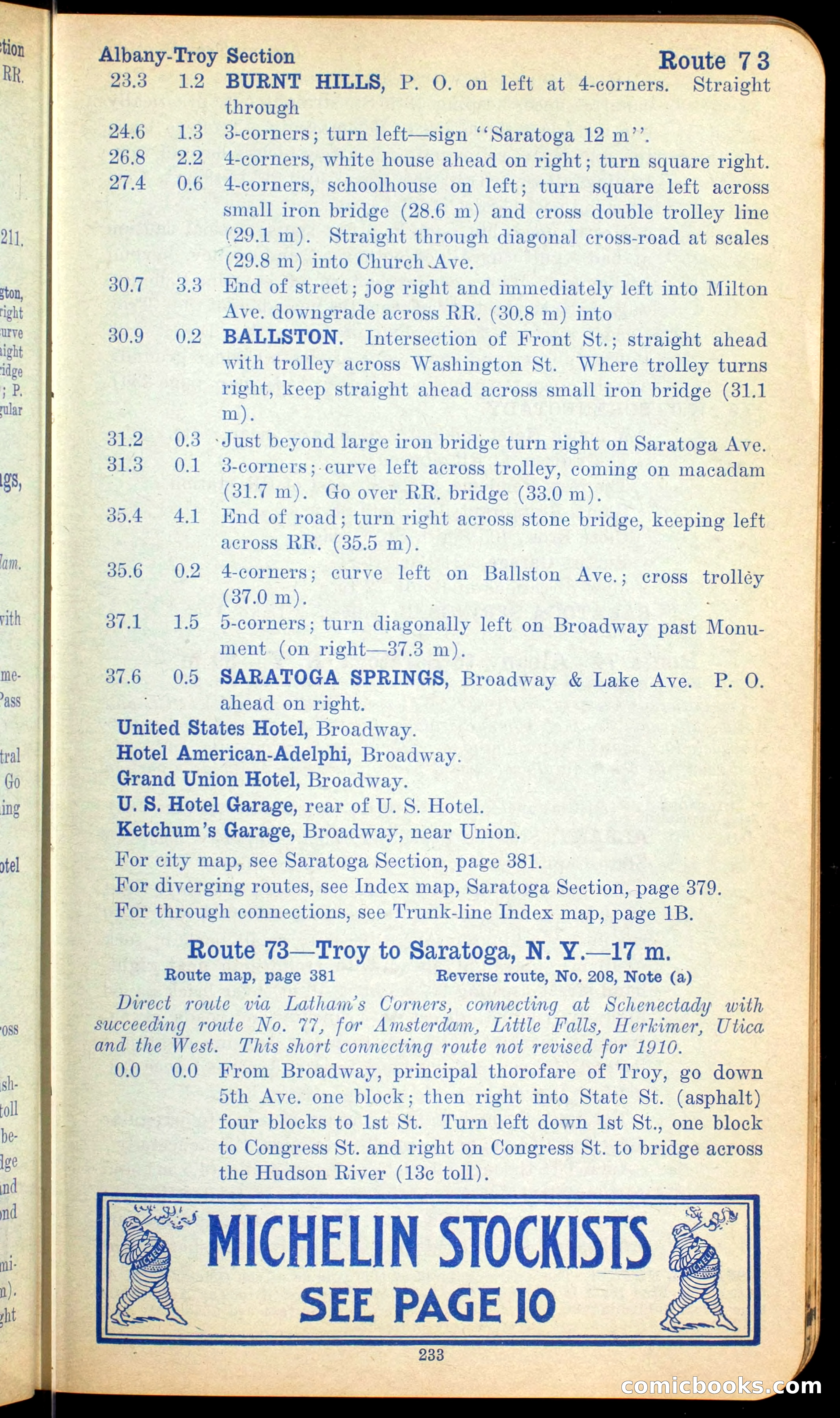 The Automobile Official Blue Book, 1910 — page 249 of 400