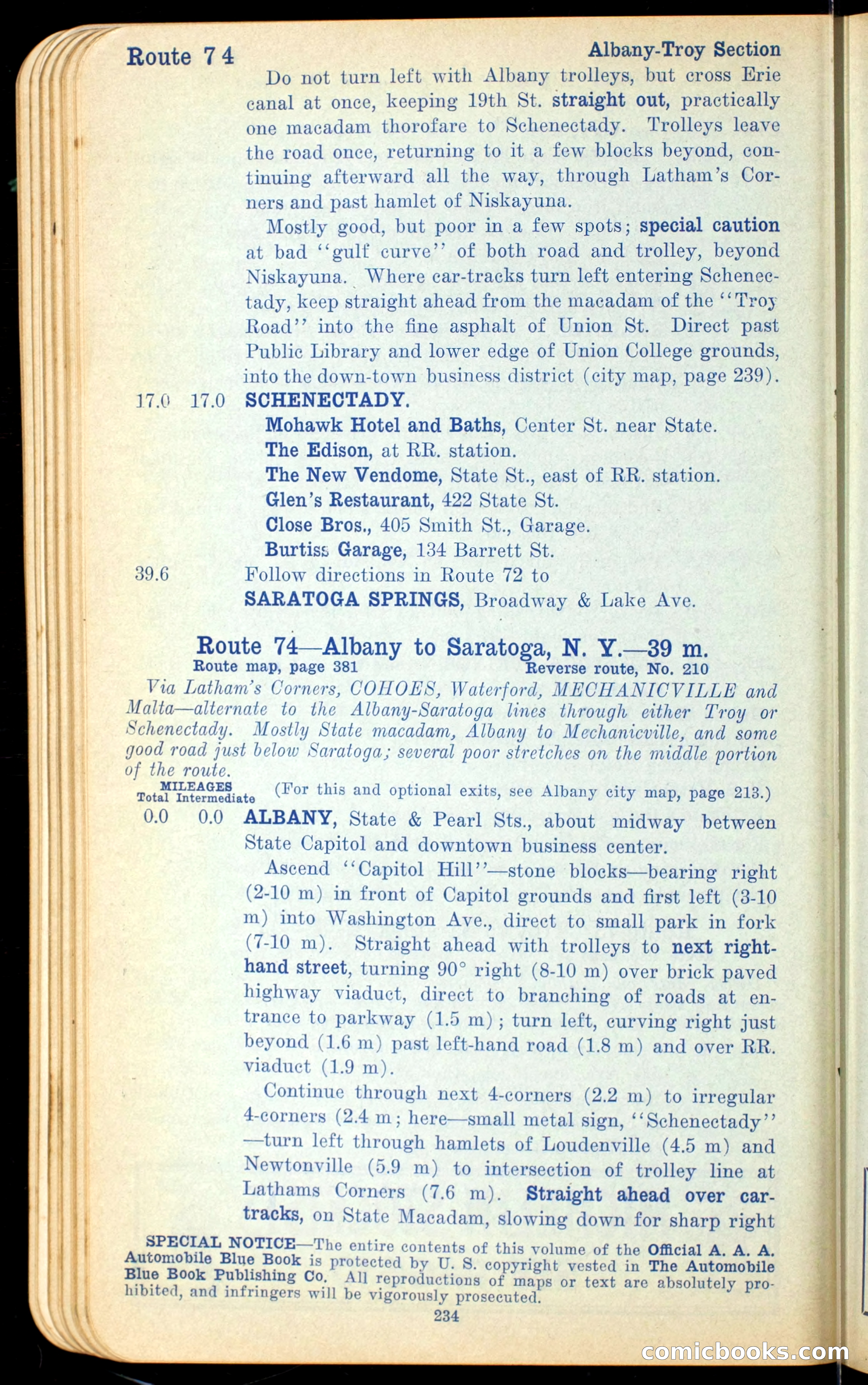 The Automobile Official Blue Book, 1910 — page 250 of 400