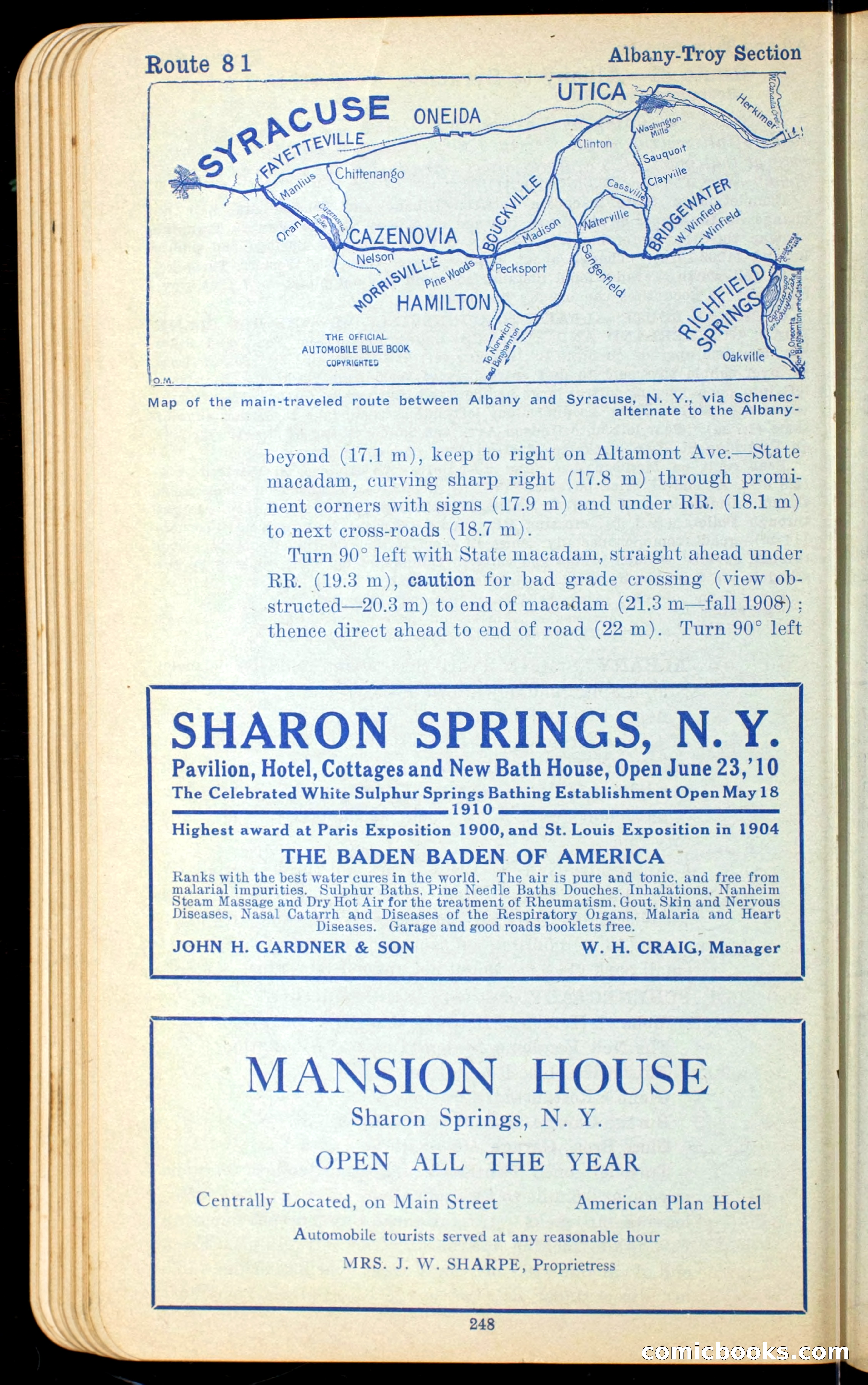 The Automobile Official Blue Book, 1910 — page 262 of 400