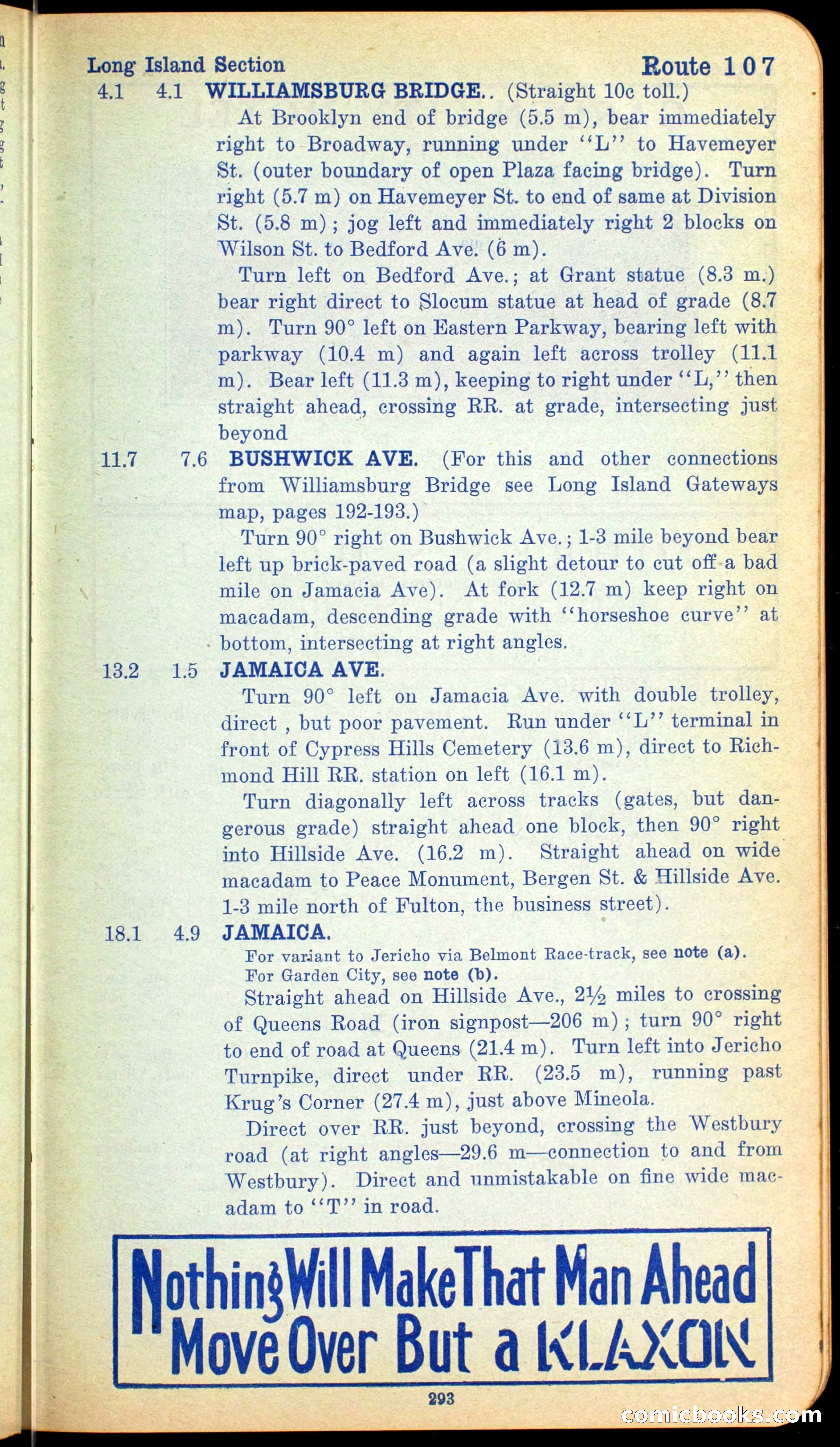 The Automobile Official Blue Book, 1910 — page 309 of 400