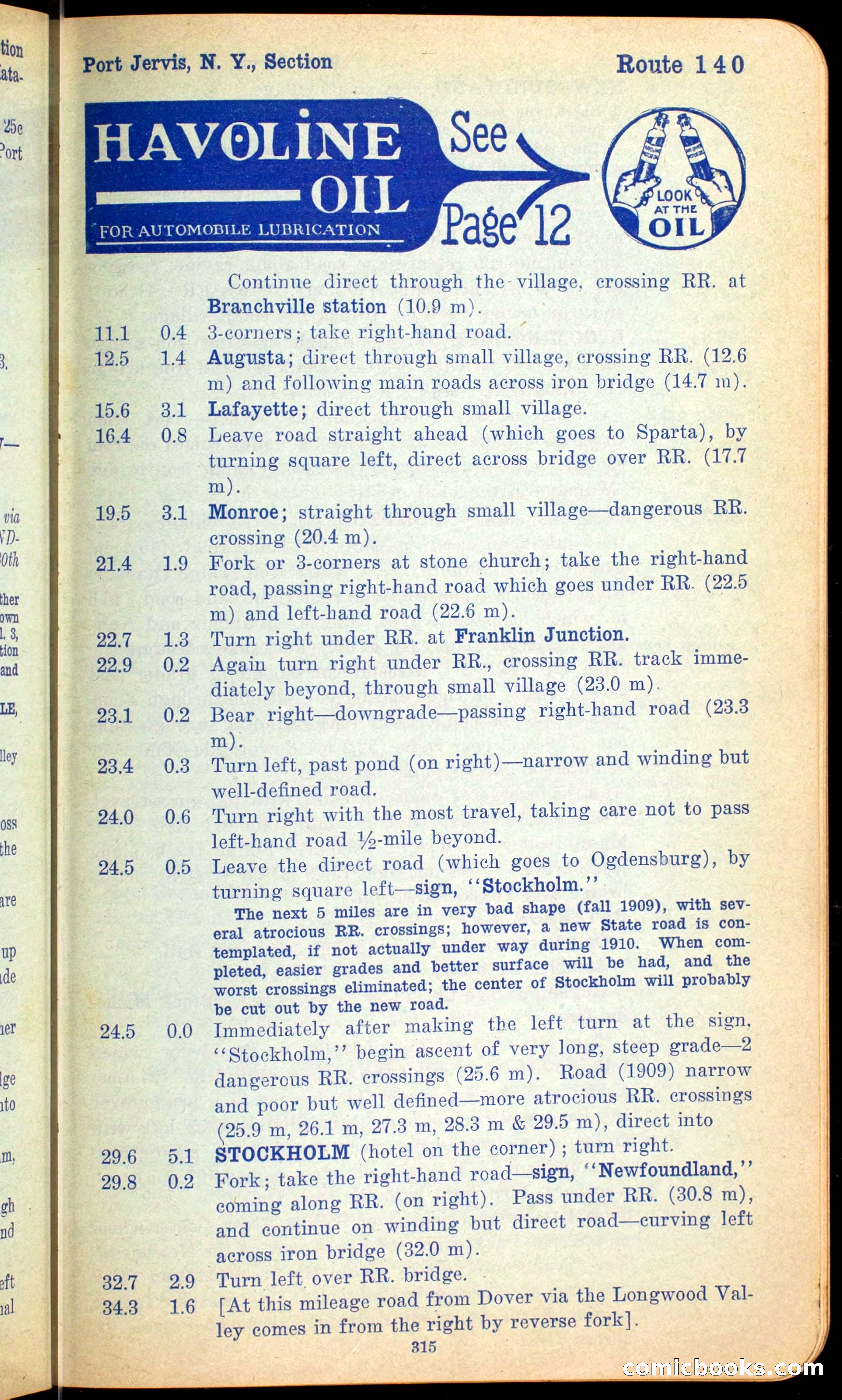 The Automobile Official Blue Book, 1910 — page 331 of 400