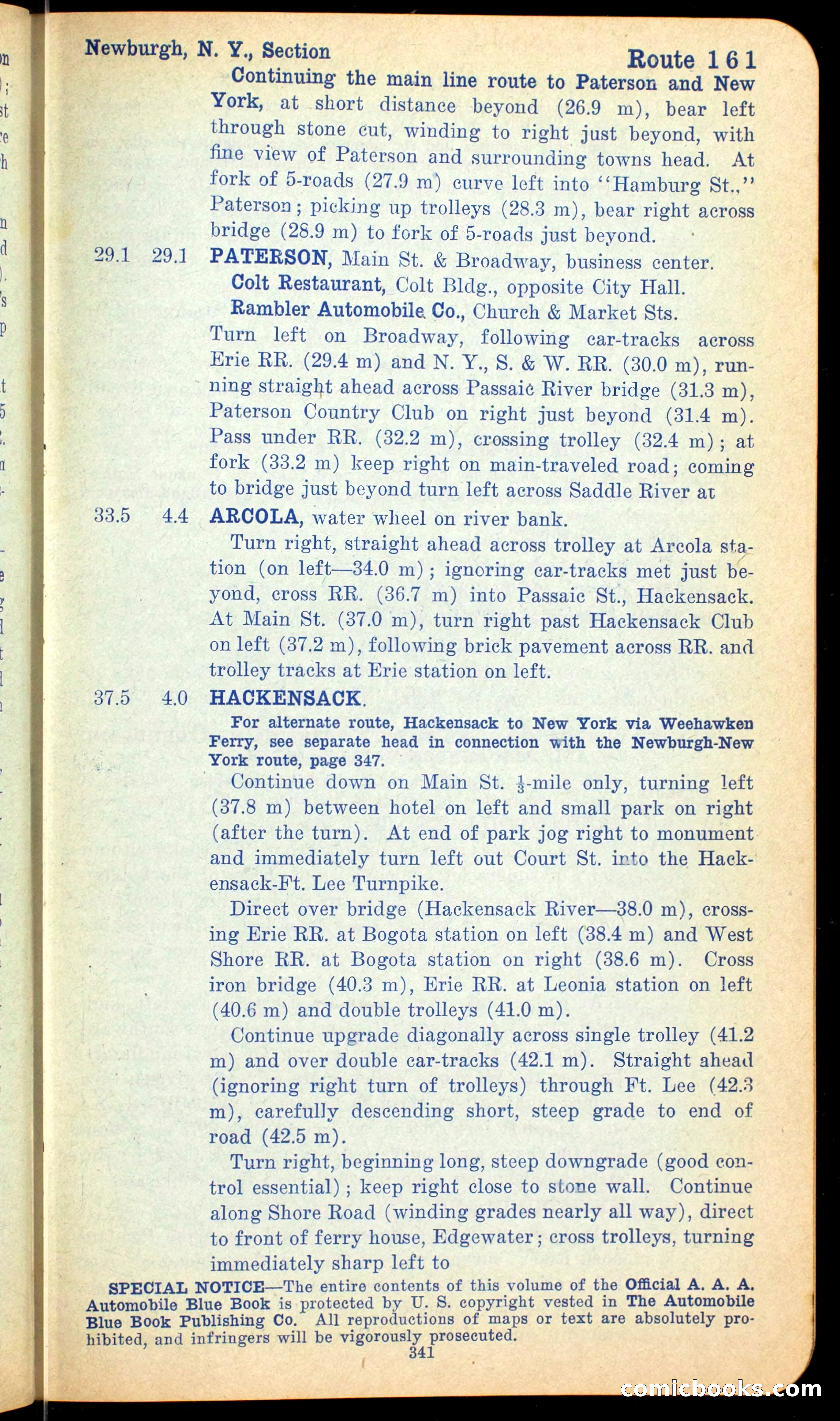 The Automobile Official Blue Book, 1910 — page 357 of 400