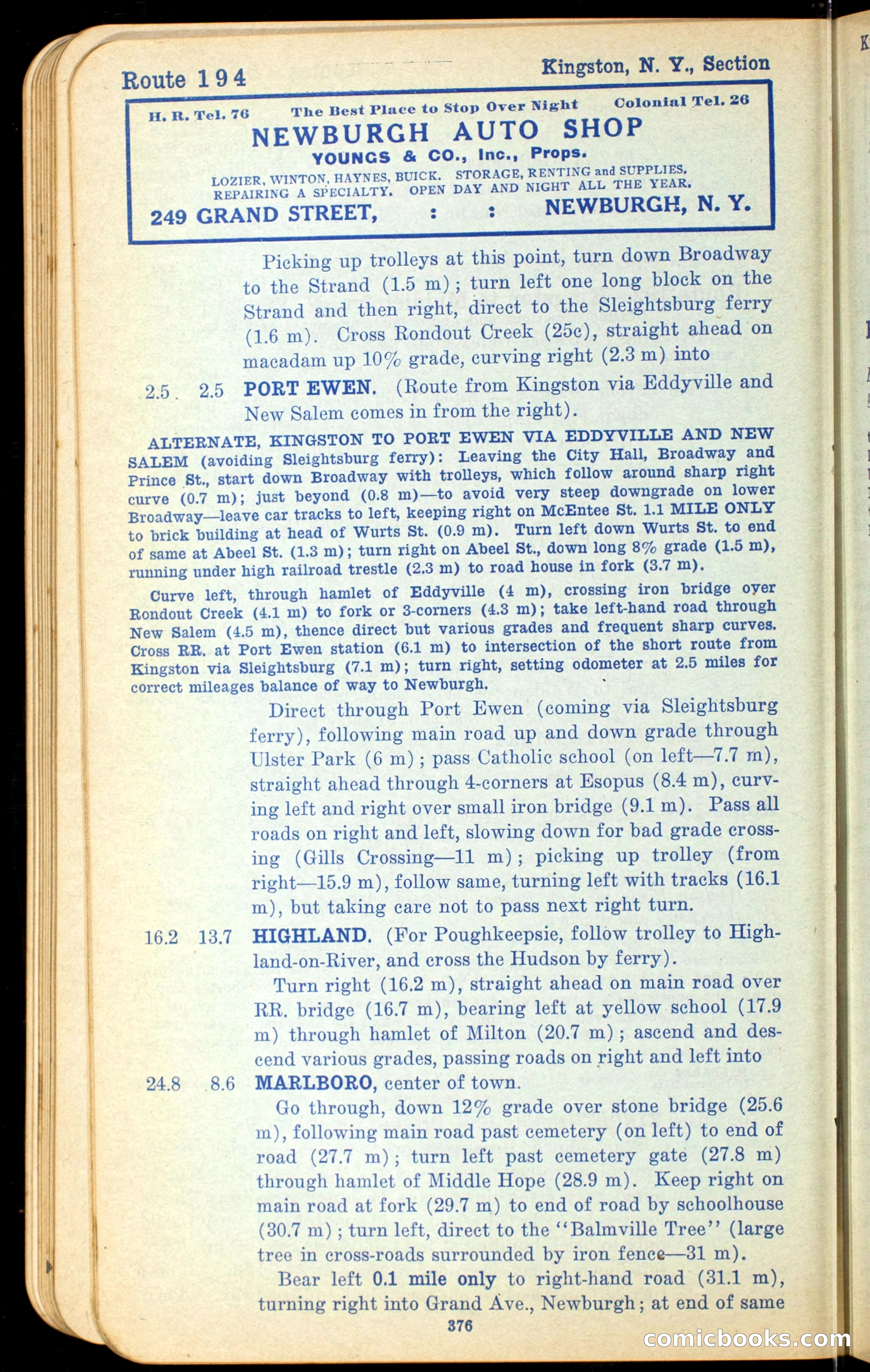 The Automobile Official Blue Book, 1910 — page 392 of 400