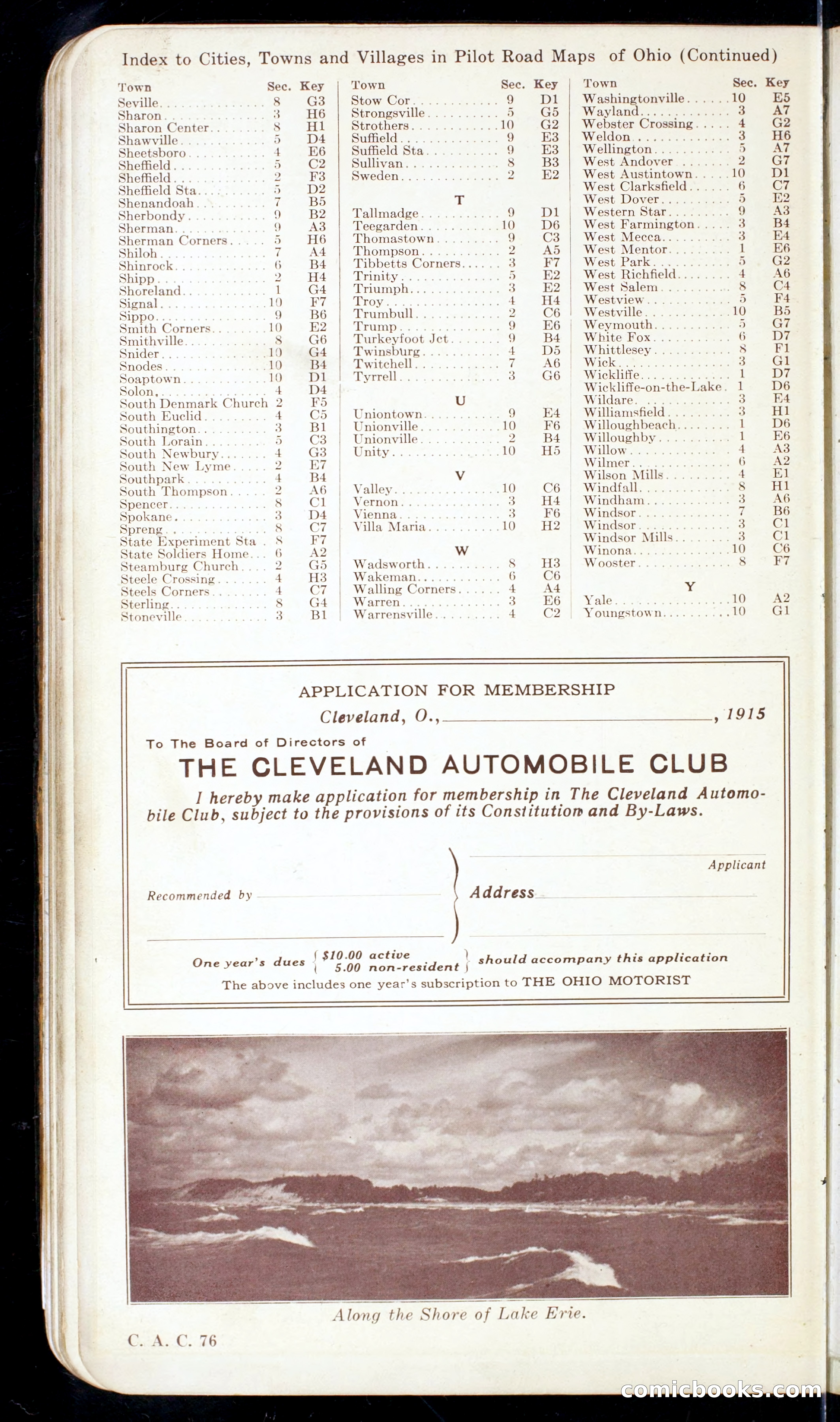 Cleveland Automobile Blue Book, Volume 4: The Middle West — page 86 of 400
