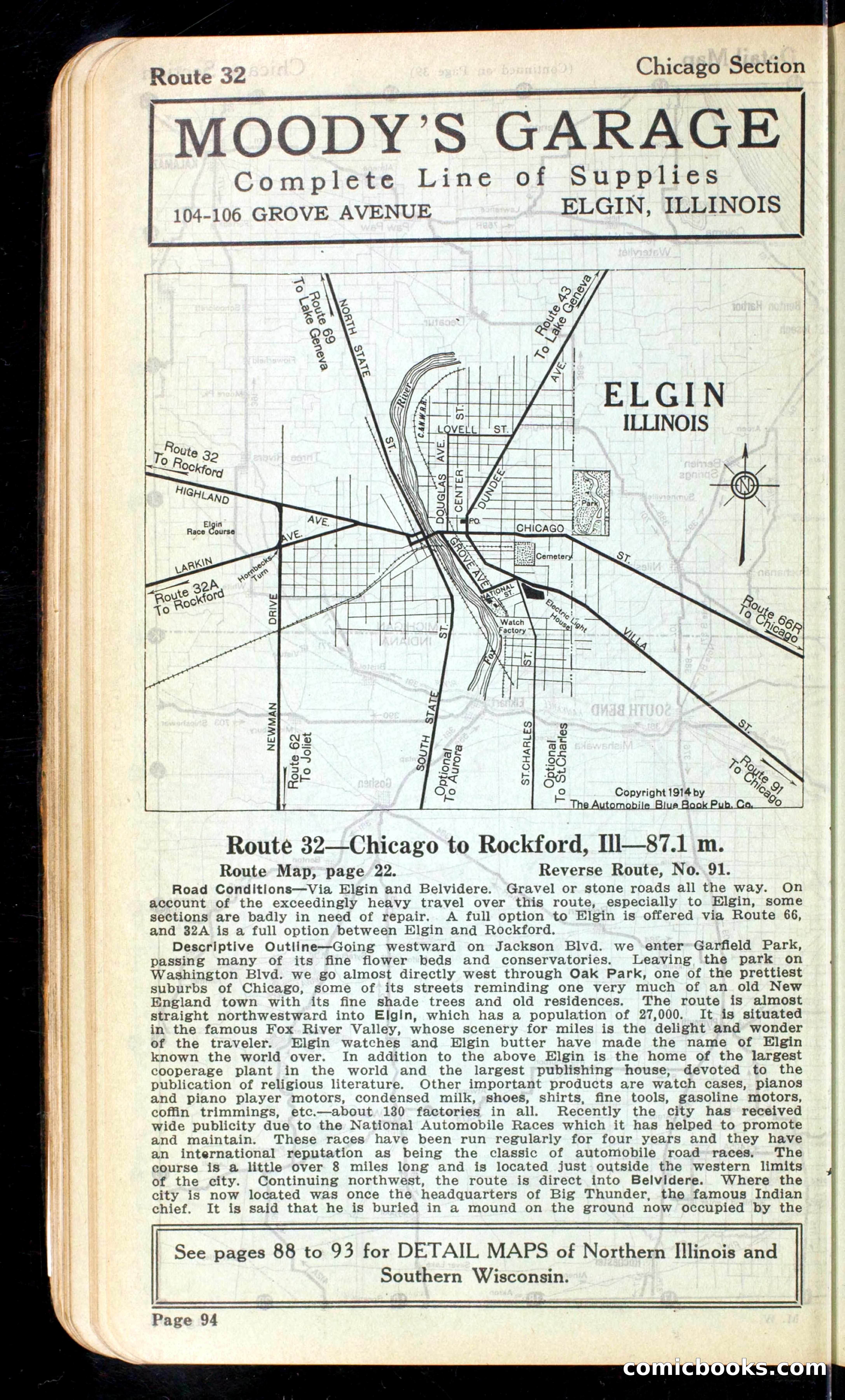 Cleveland Automobile Blue Book, Volume 4: The Middle West — page 182 of 400
