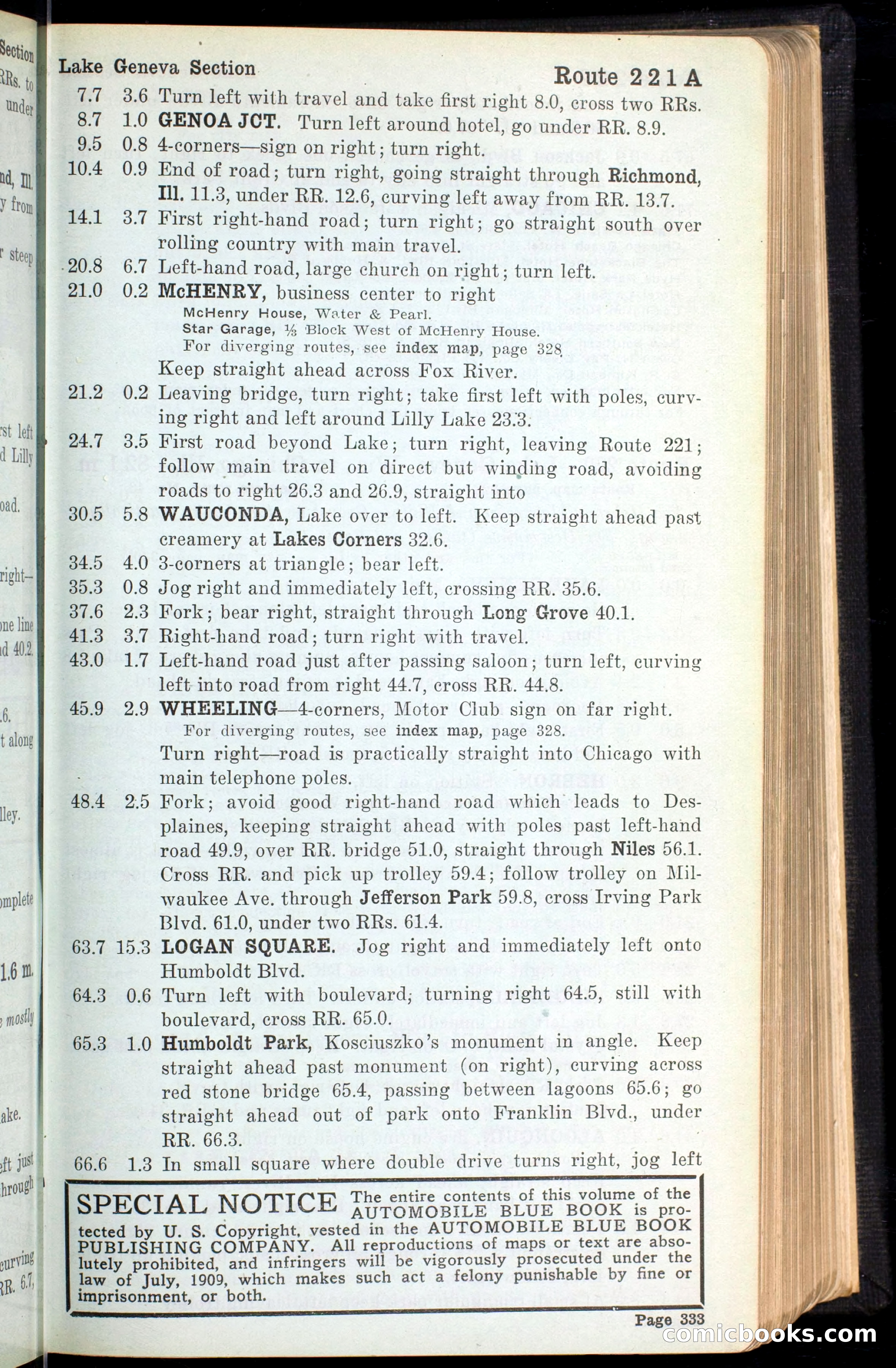 The Automobile Blue Book, Official 1913, Volume 4 — page 343 of 398