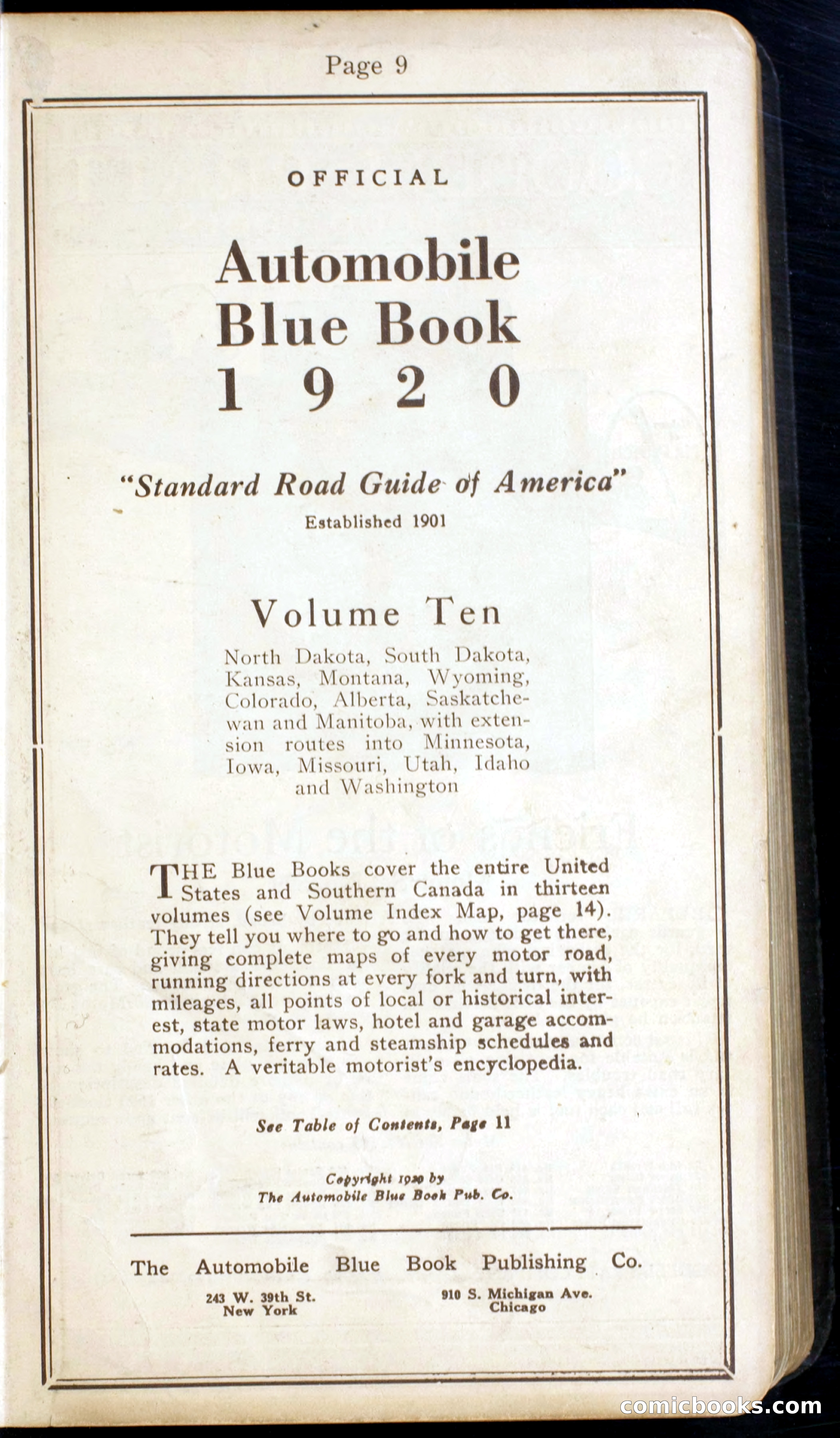 Official Automobile Blue Book, Volume 10 — page 11 of 399