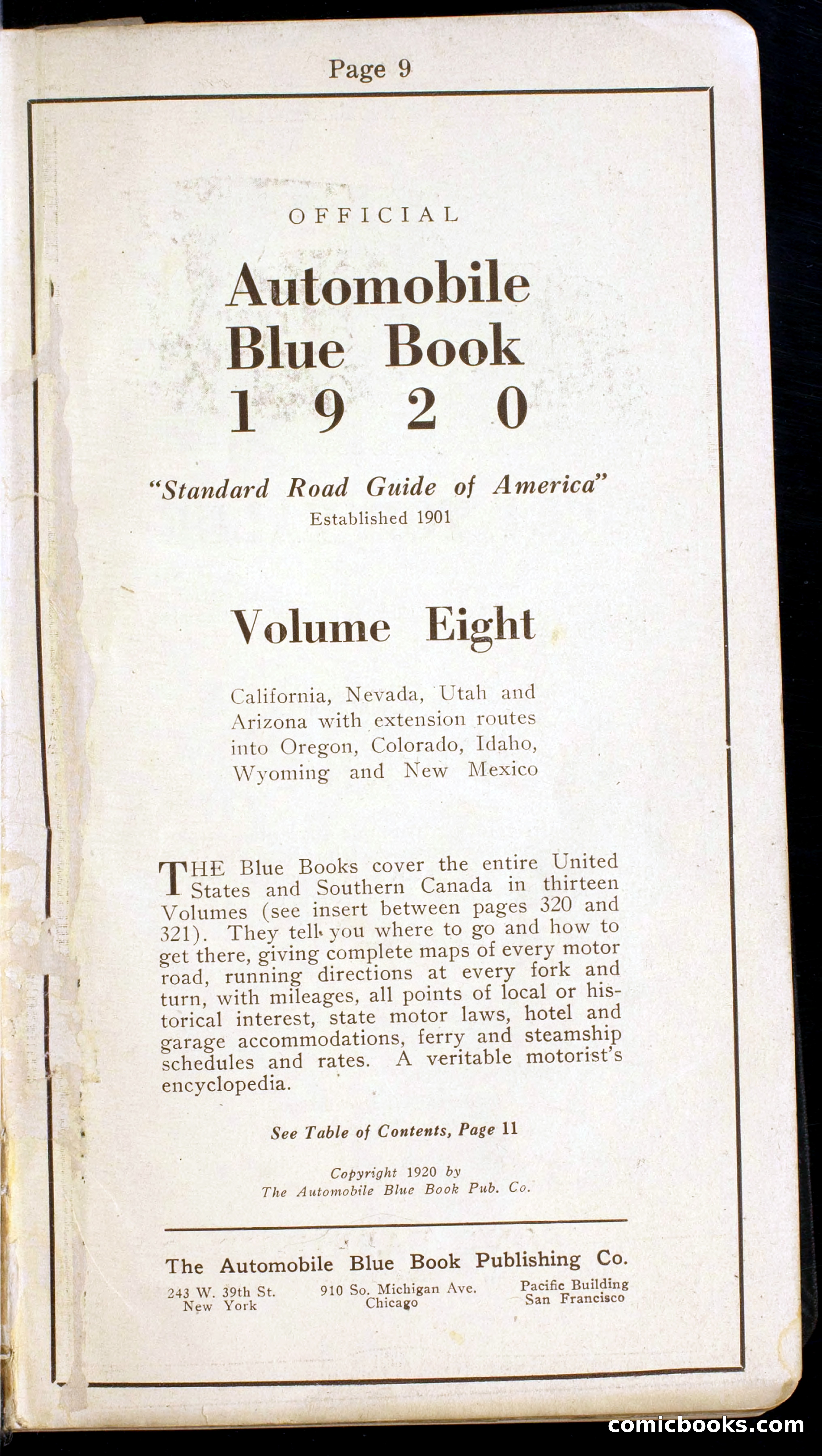 Official Automobile Blue Book, Vol. 8 — page 11 of 399
