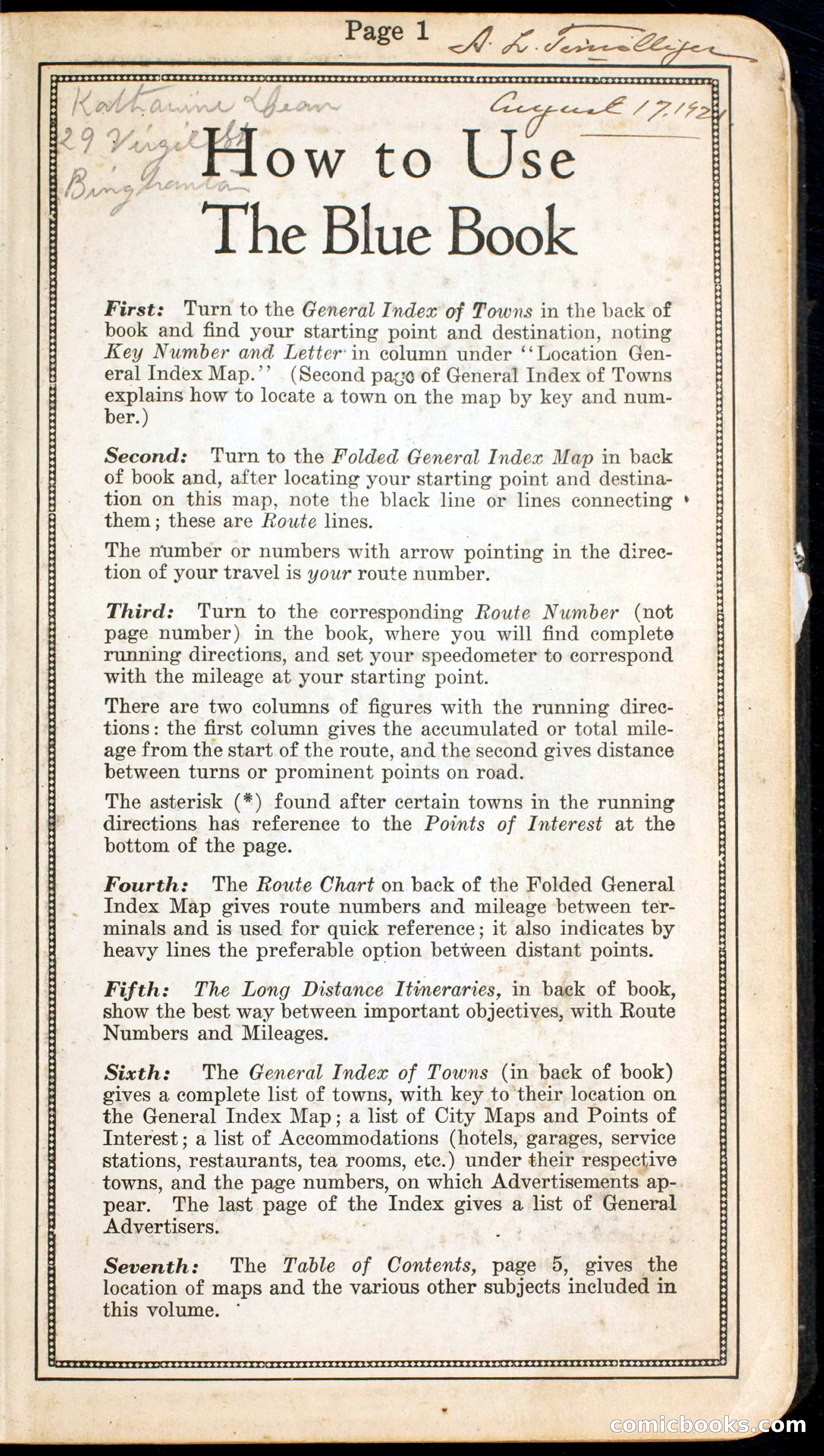 Official Automobile Blue Book, Vol. 1 — page 3 of 400