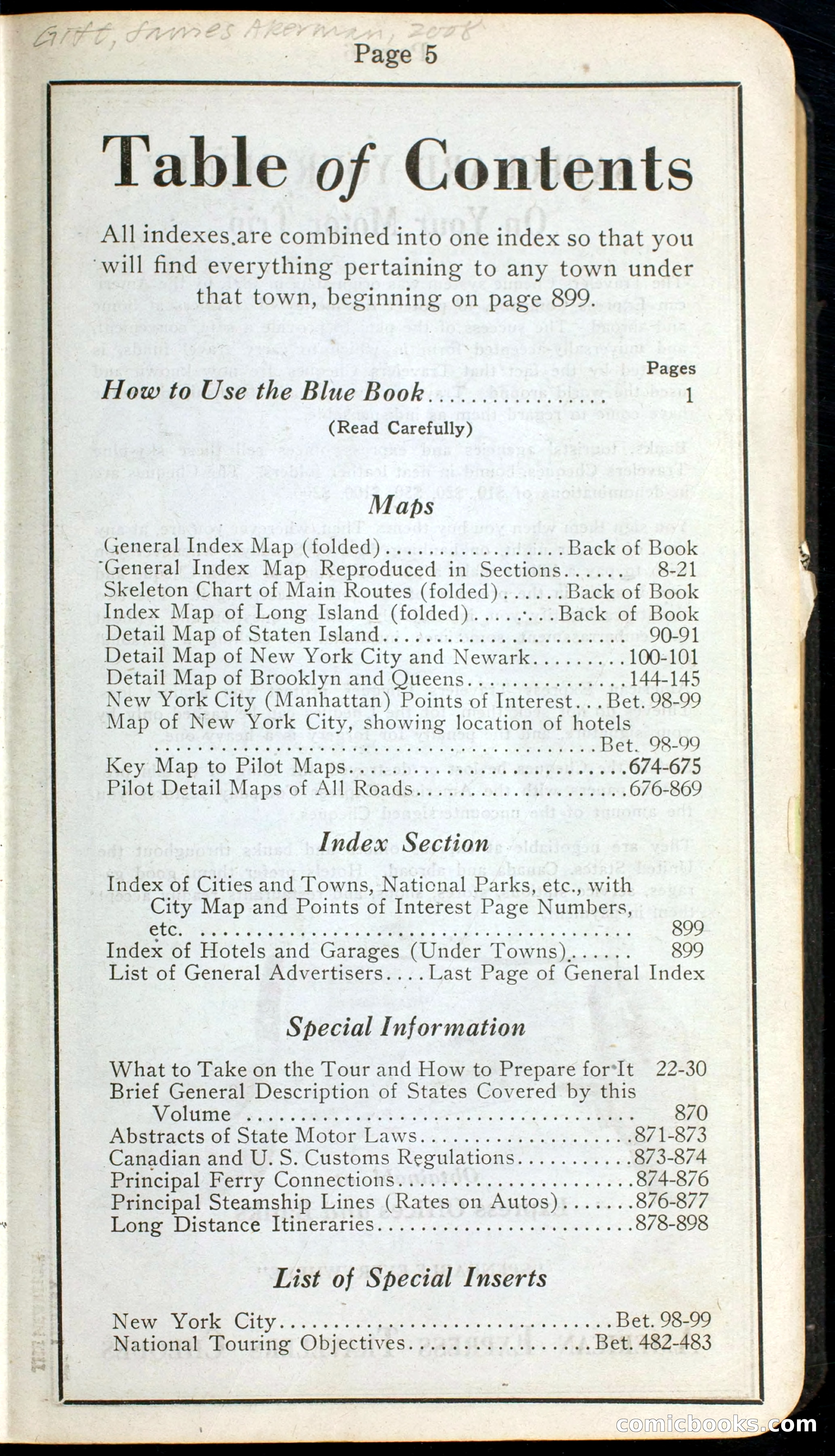 Official Automobile Blue Book, Vol. 1 — page 7 of 400
