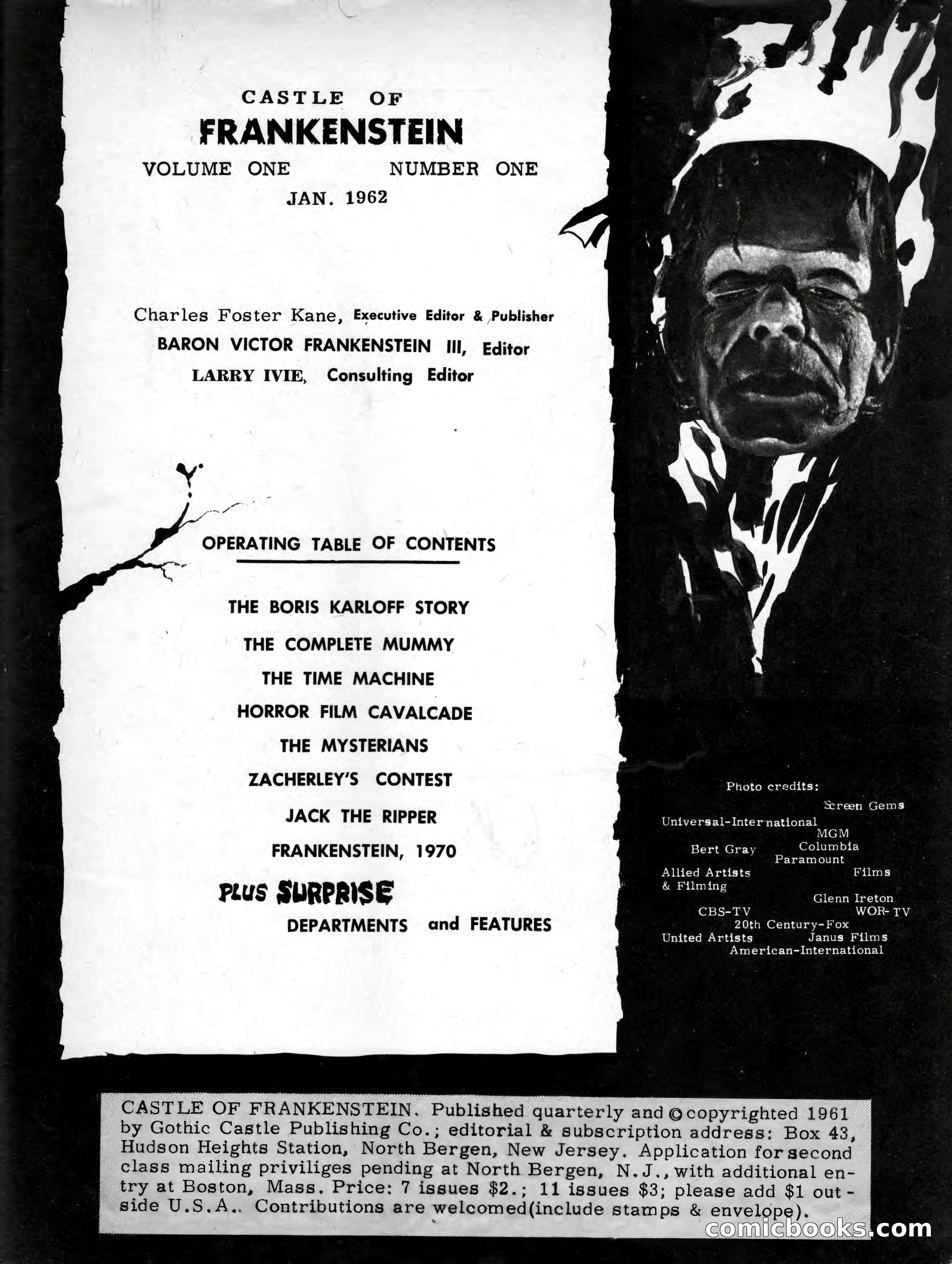 Castle of Frankenstein, First Issue — page 3 of 68