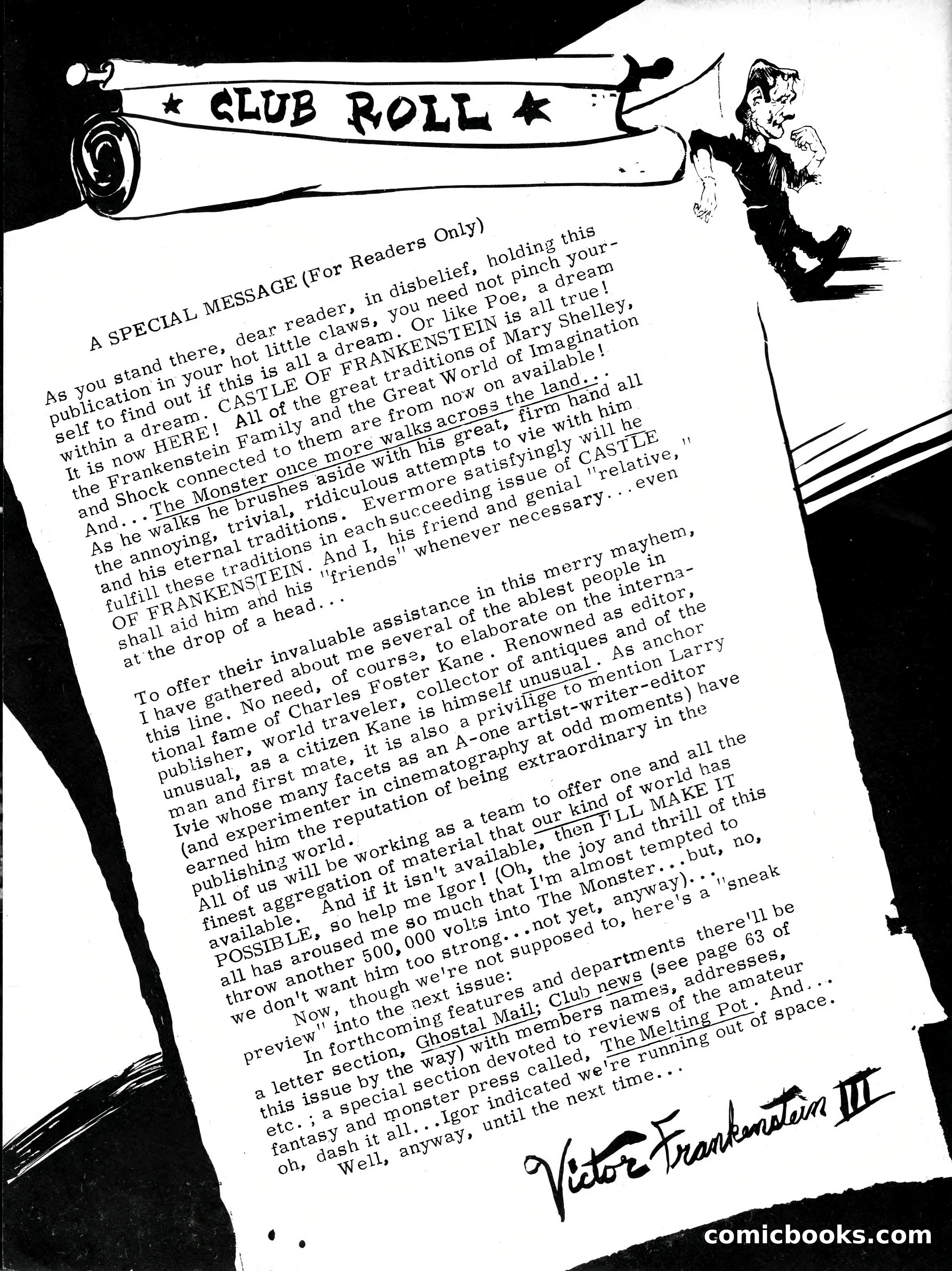 Castle of Frankenstein, First Issue — page 4 of 68
