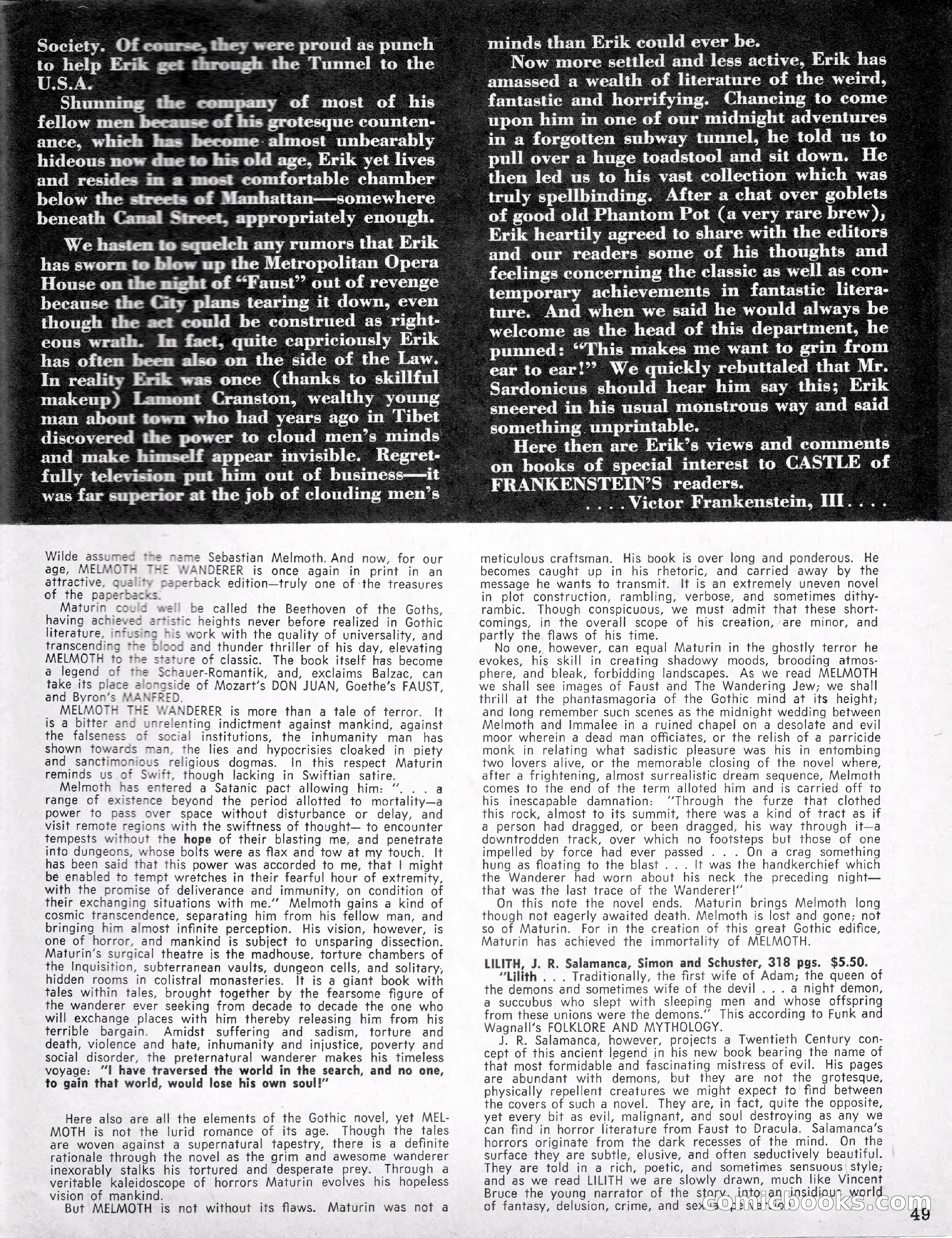 Castle of Frankenstein, Issue 2 — page 49 of 64