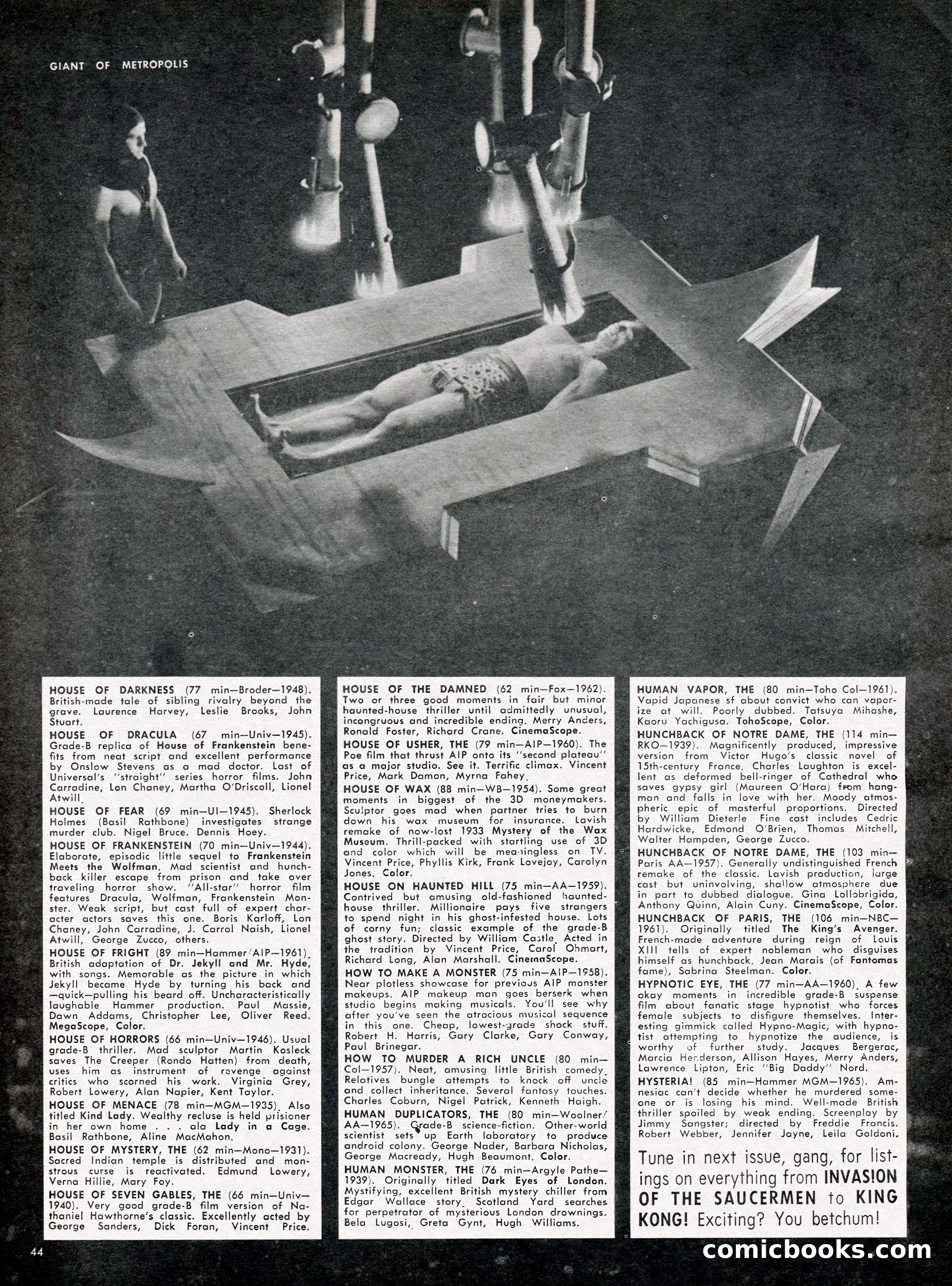Castle of Frankenstein, No. 10 (February 1967) — page 39 of 63