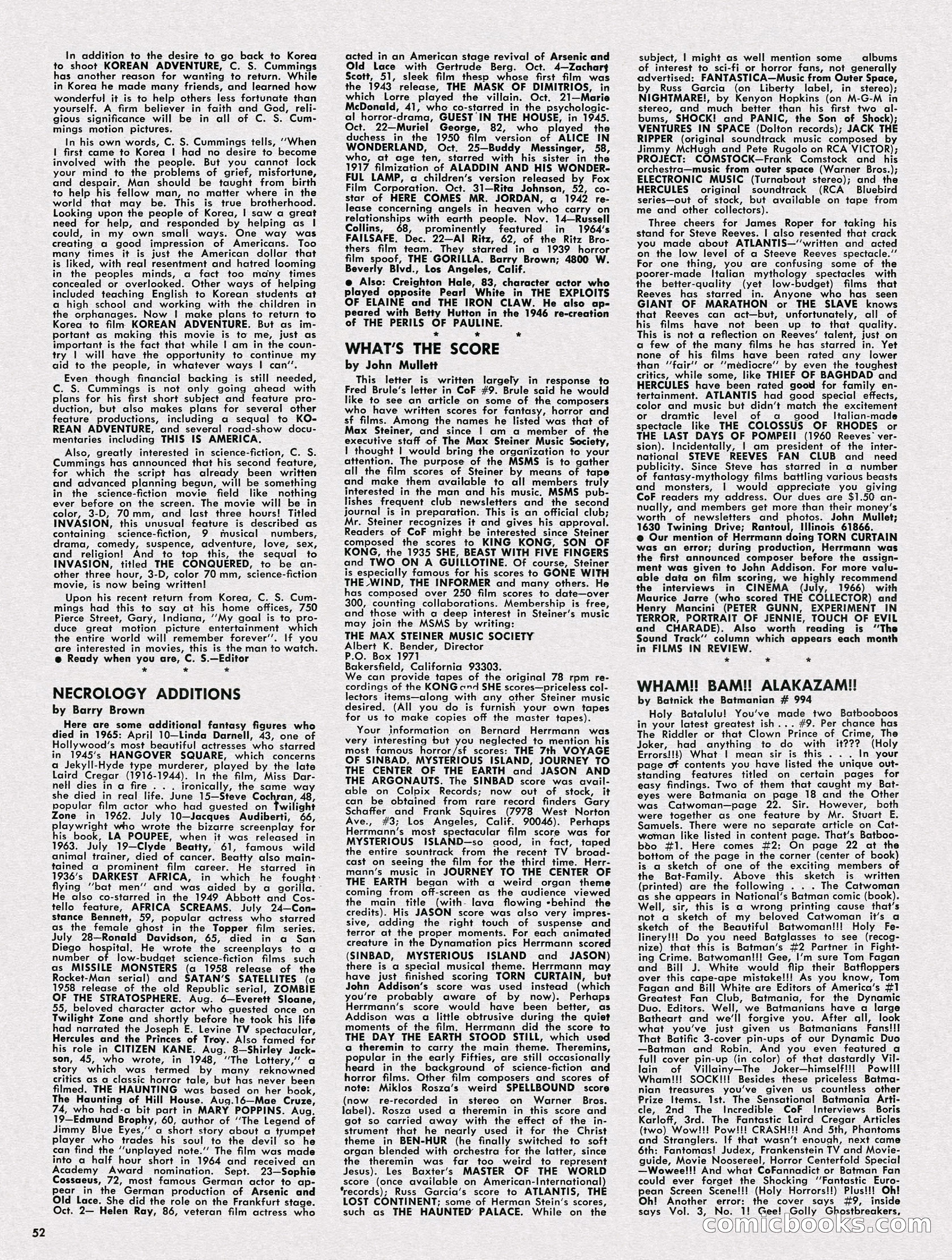 Castle of Frankenstein, No. 10 (February 1967) — page 47 of 63