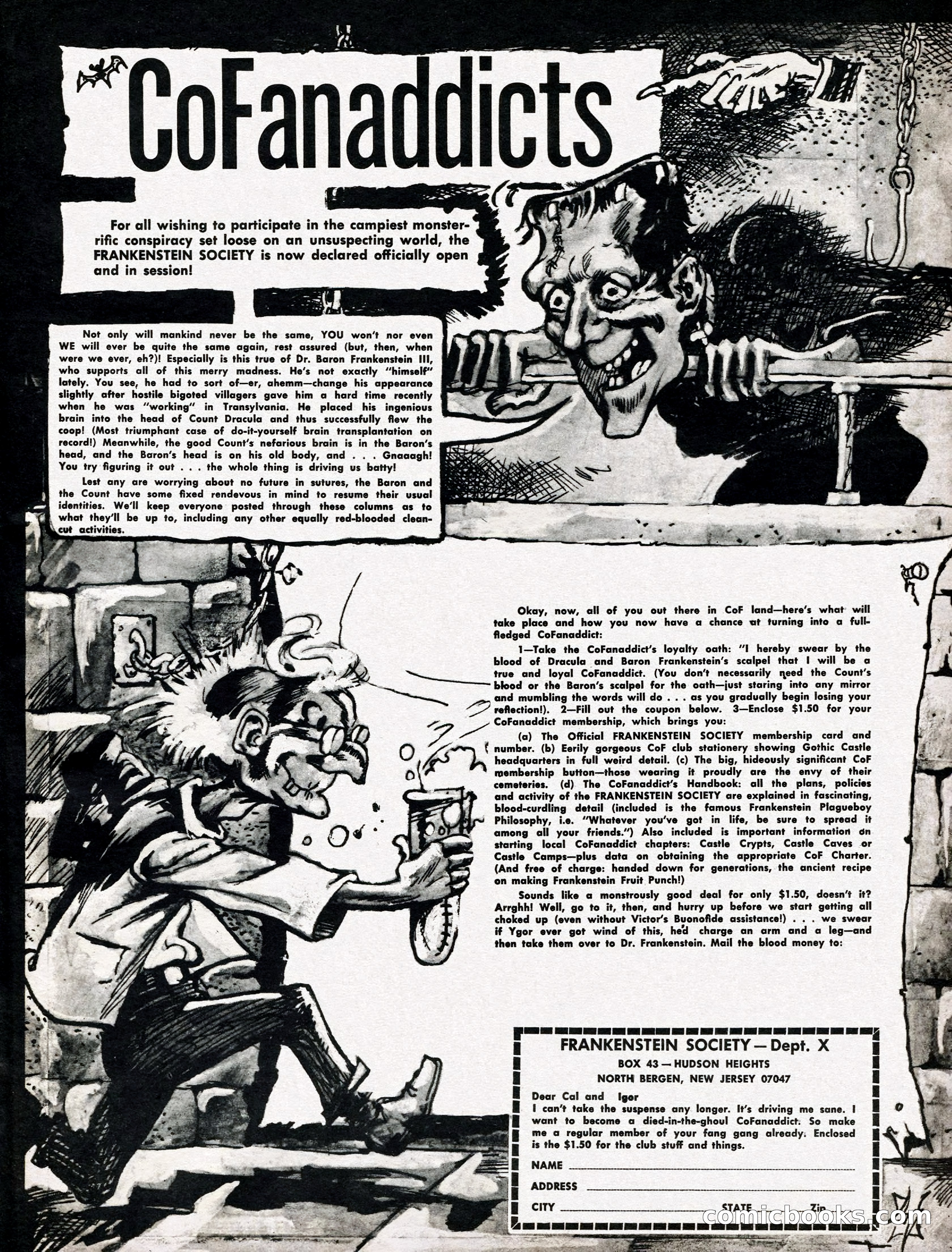 Castle of Frankenstein, No. 10 (February 1967) — page 54 of 63