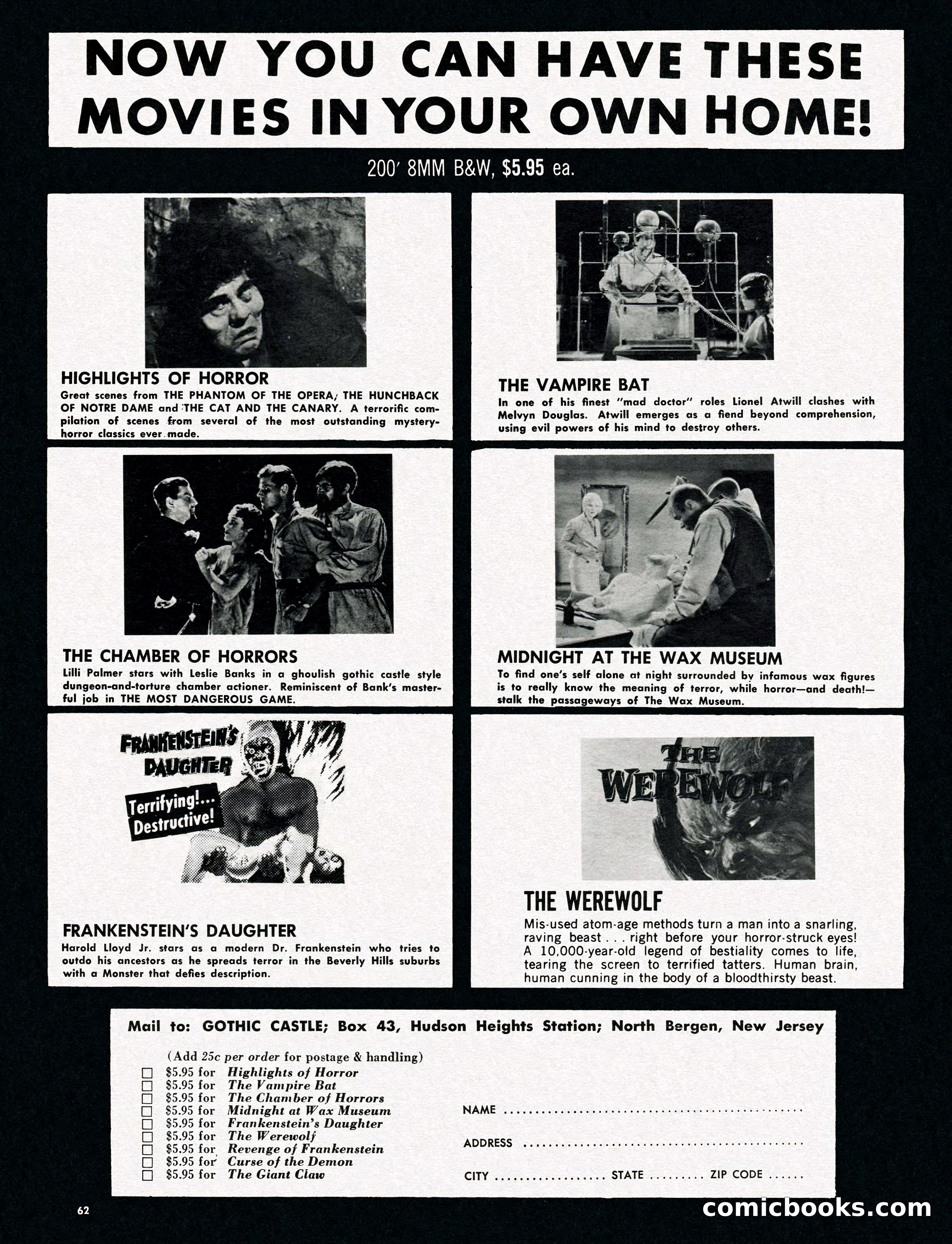 Castle of Frankenstein, No. 10 (February 1967) — page 57 of 63
