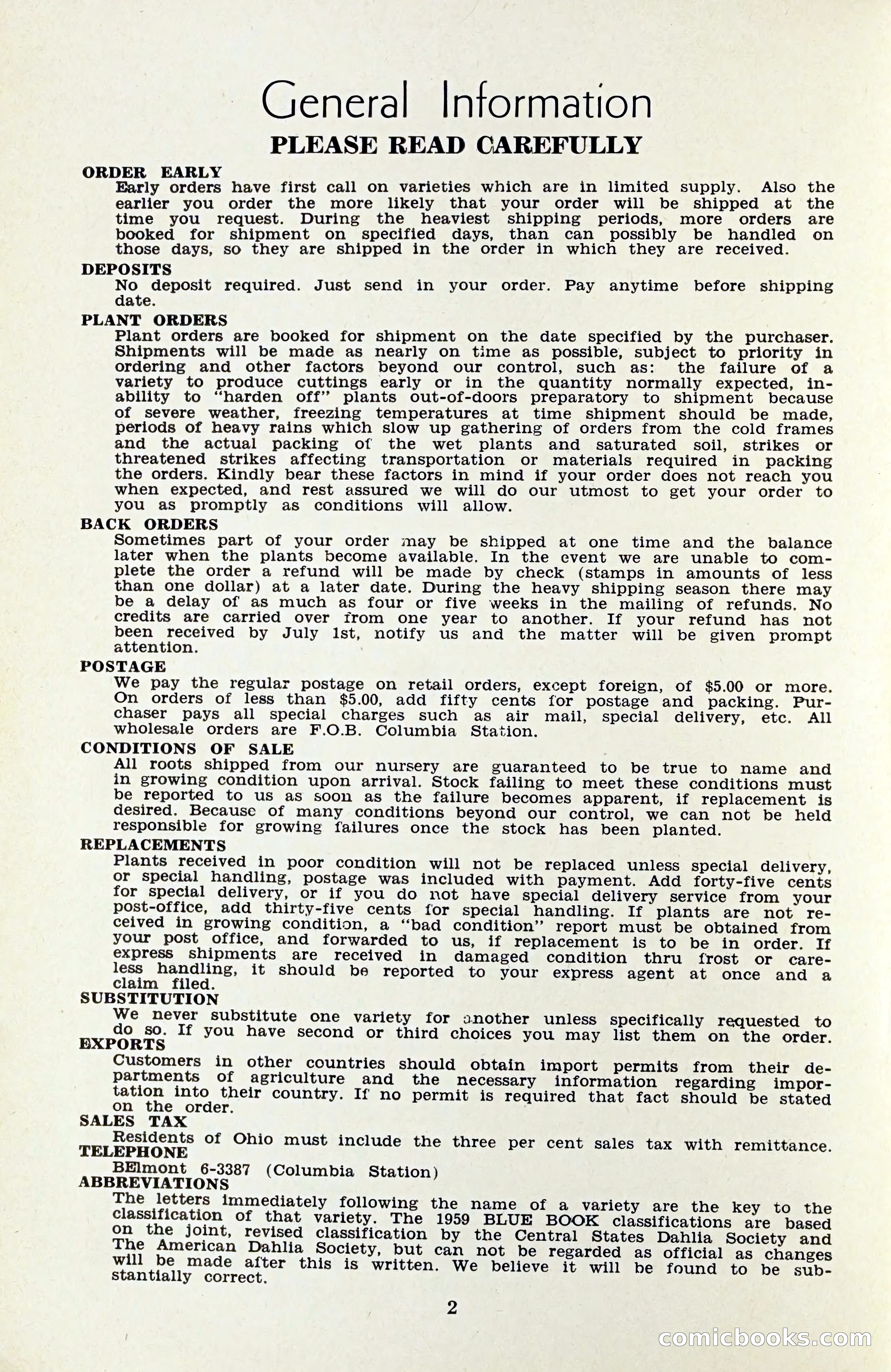 The Dahlia Blue Book for 1959 — page 5 of 69