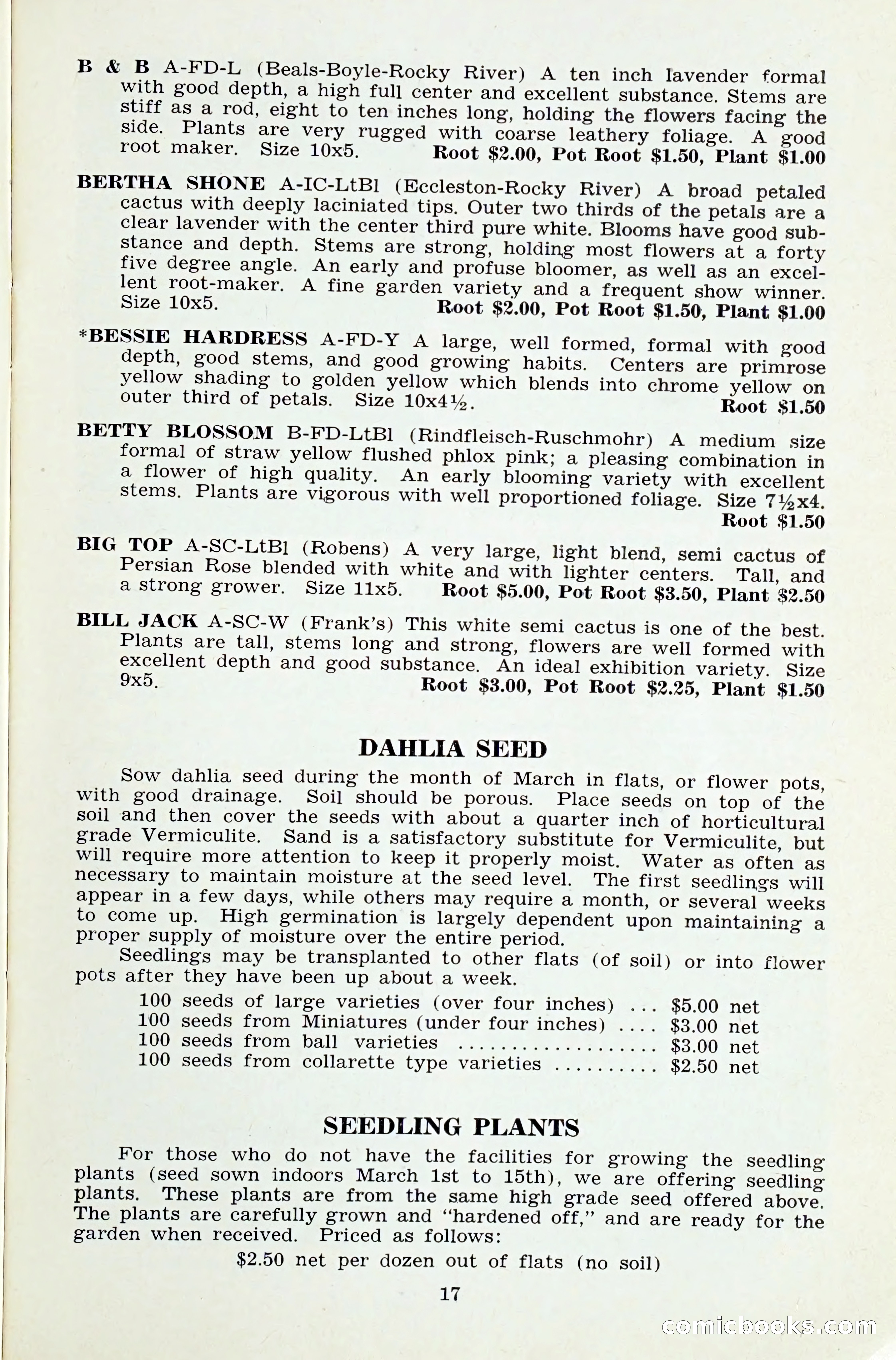 The Dahlia Blue Book for 1959 — page 20 of 69