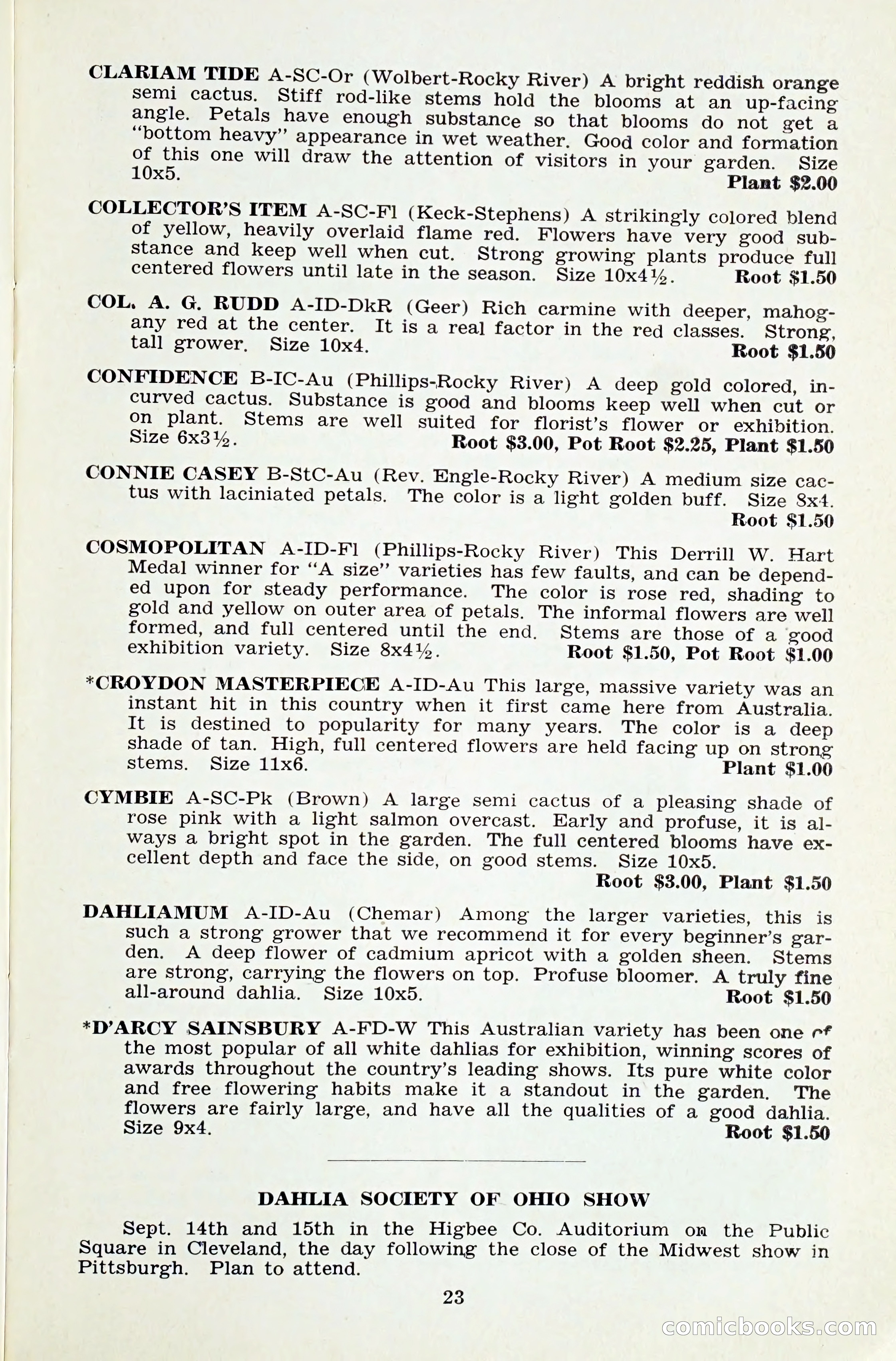 The Dahlia Blue Book for 1959 — page 26 of 69