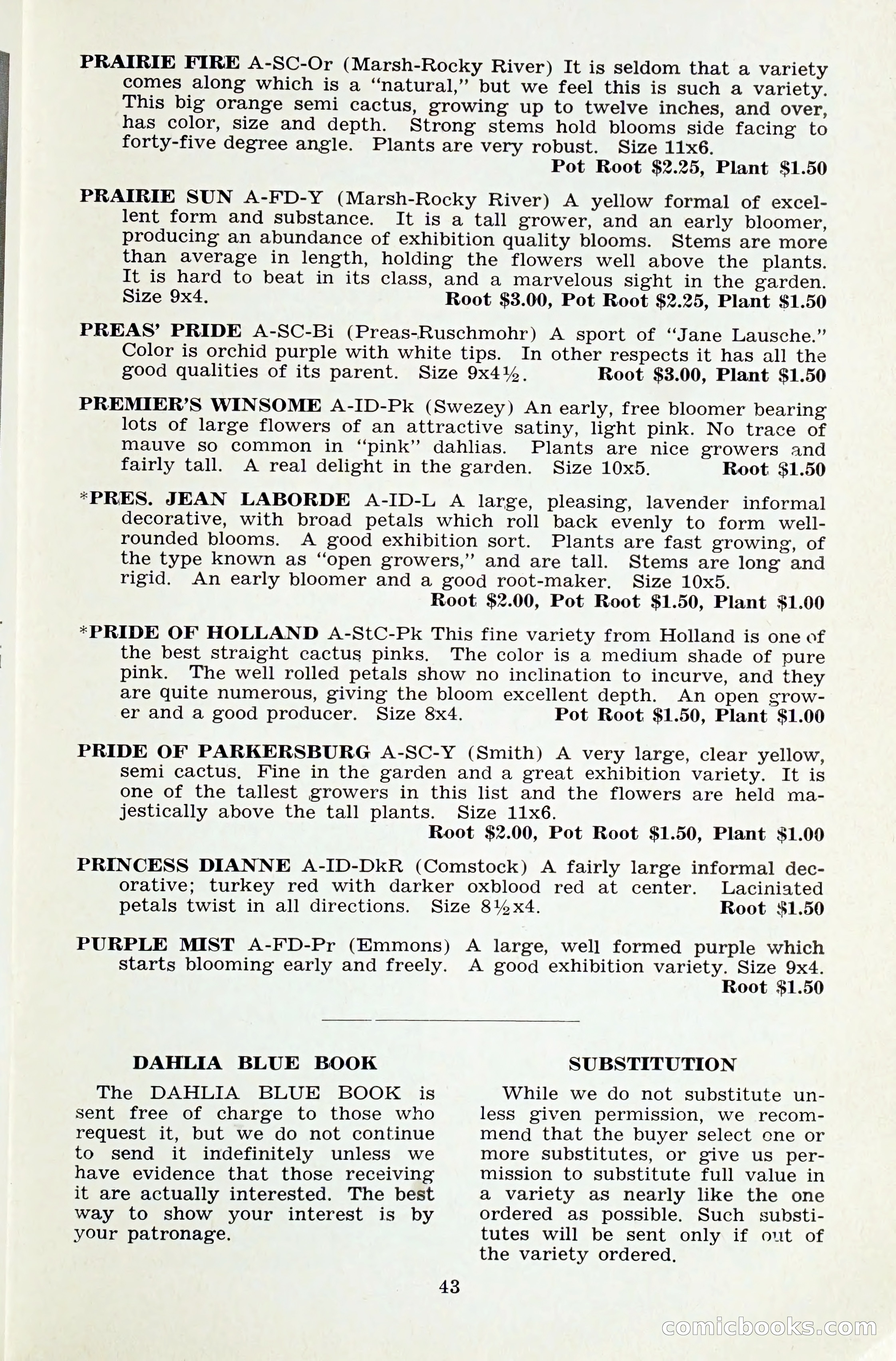 The Dahlia Blue Book for 1959 — page 46 of 69