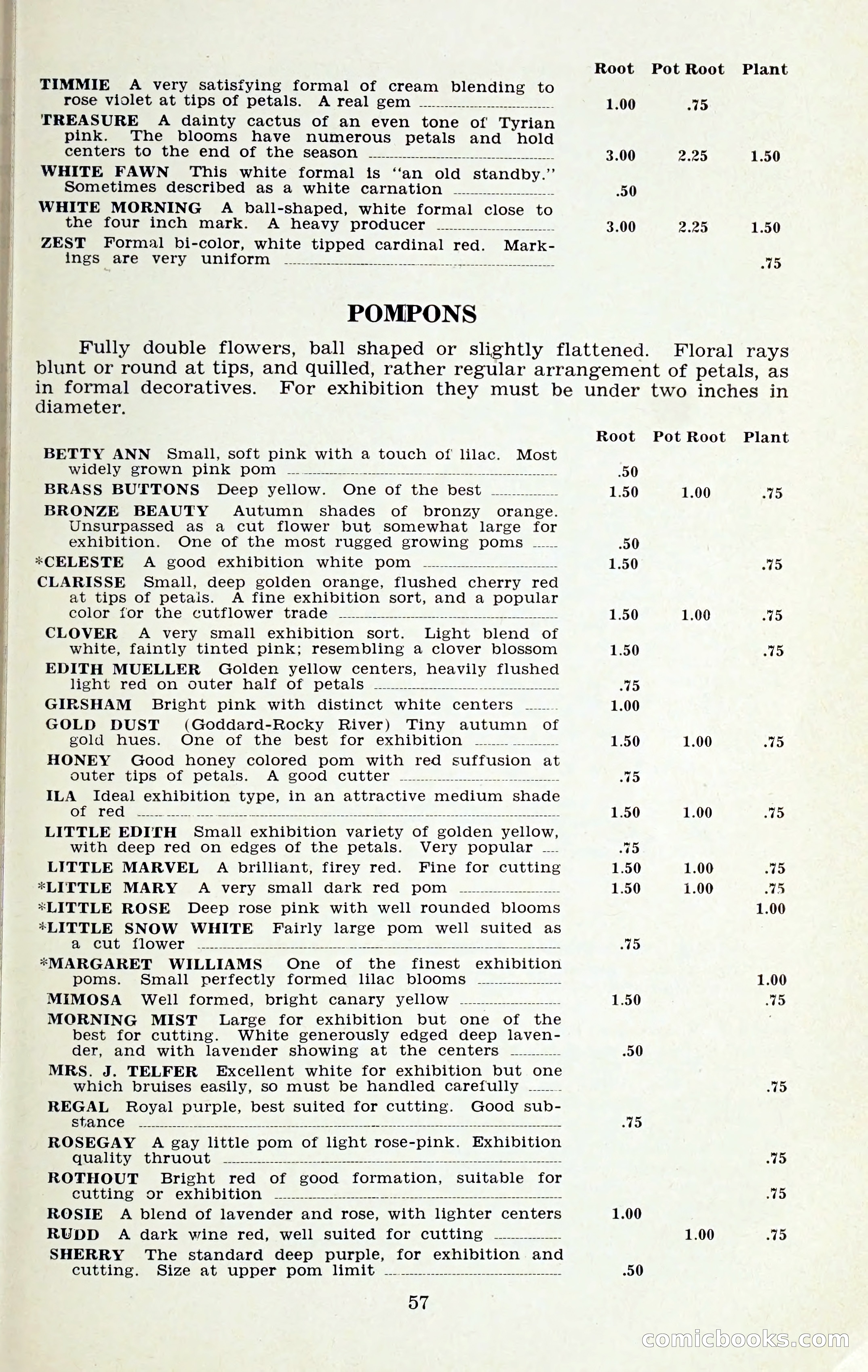 The Dahlia Blue Book for 1959 — page 60 of 69