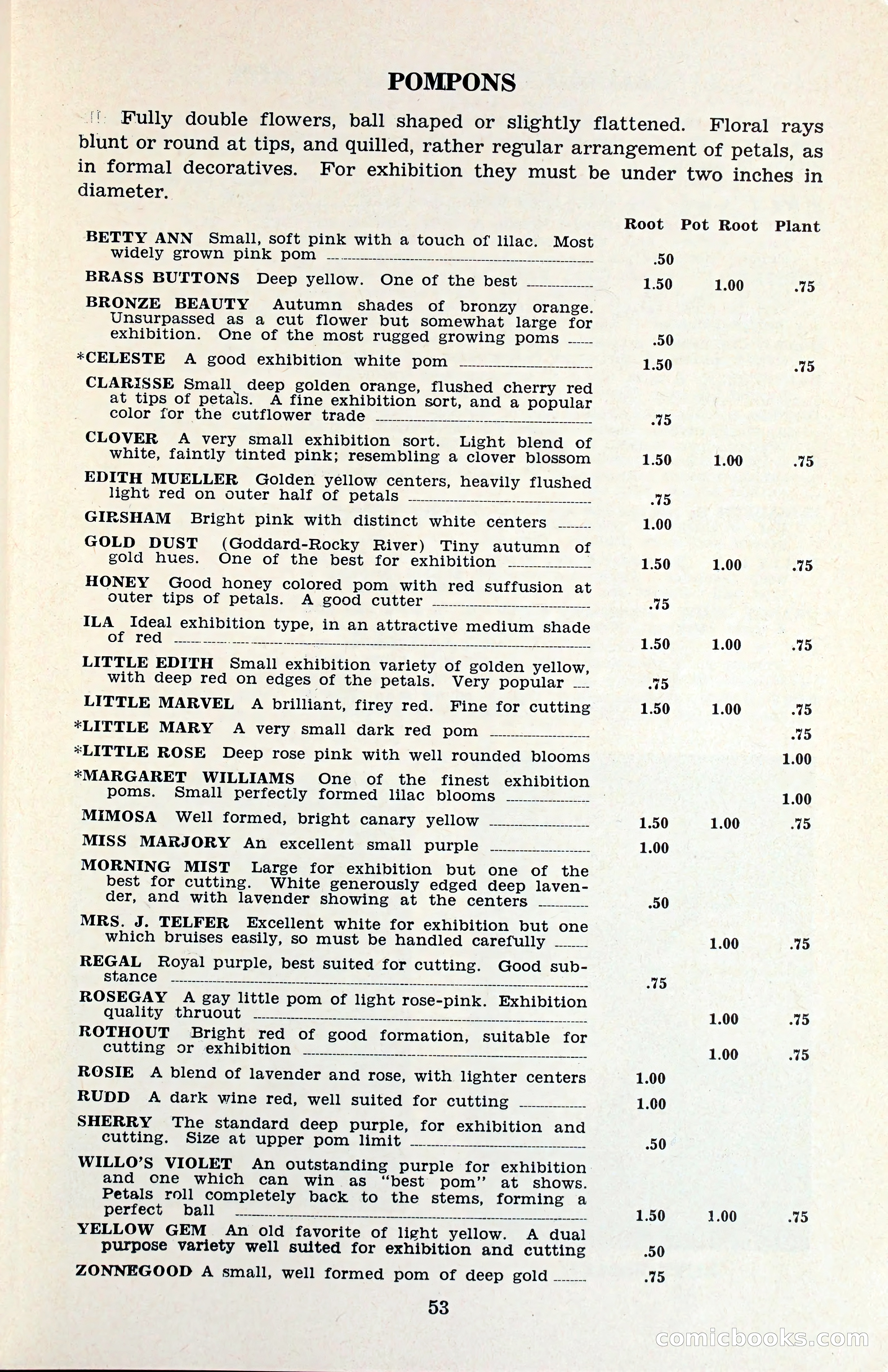 The Dahlia Blue Book for 1960 — page 56 of 69
