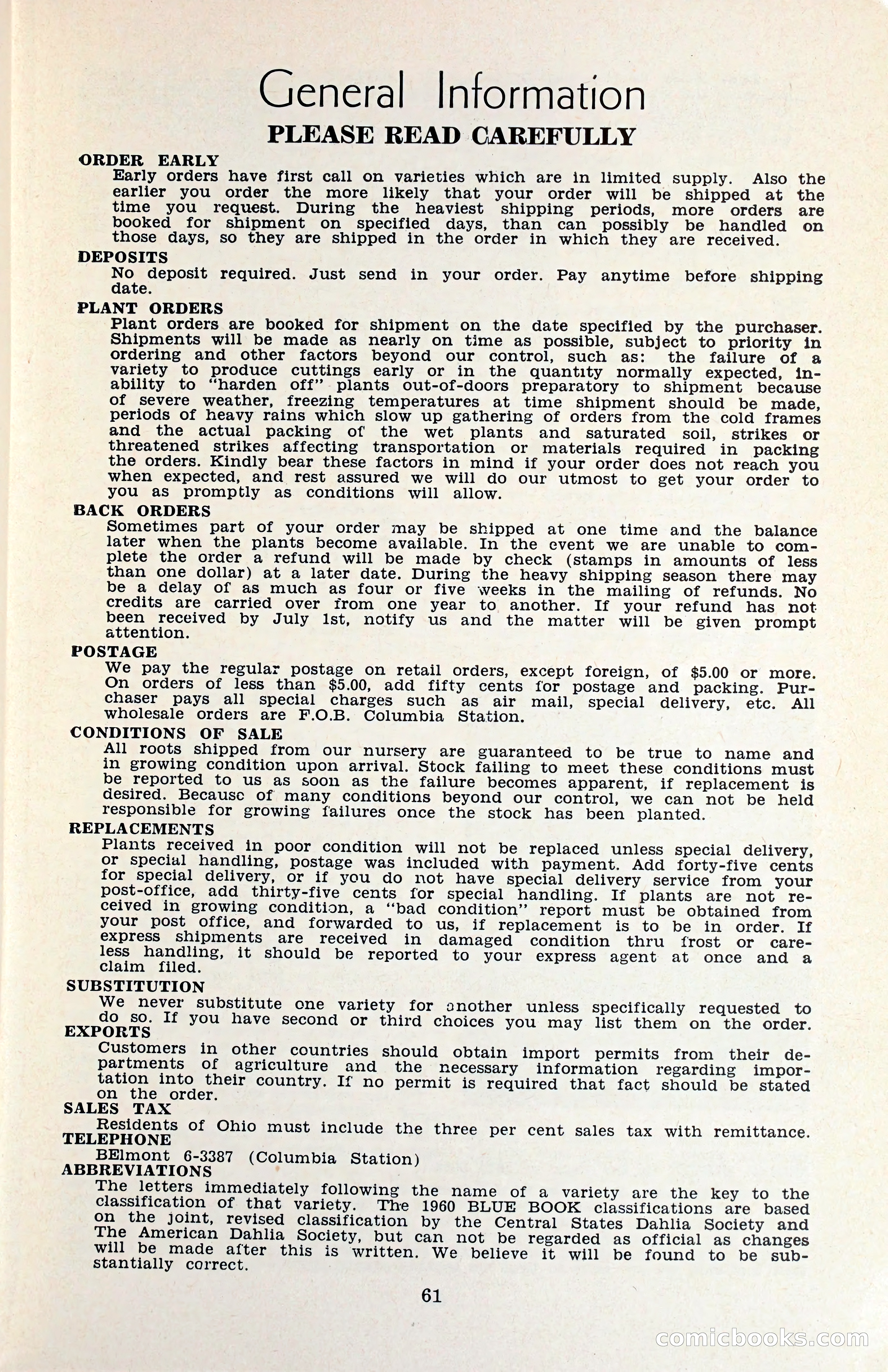 The Dahlia Blue Book for 1960 — page 64 of 69