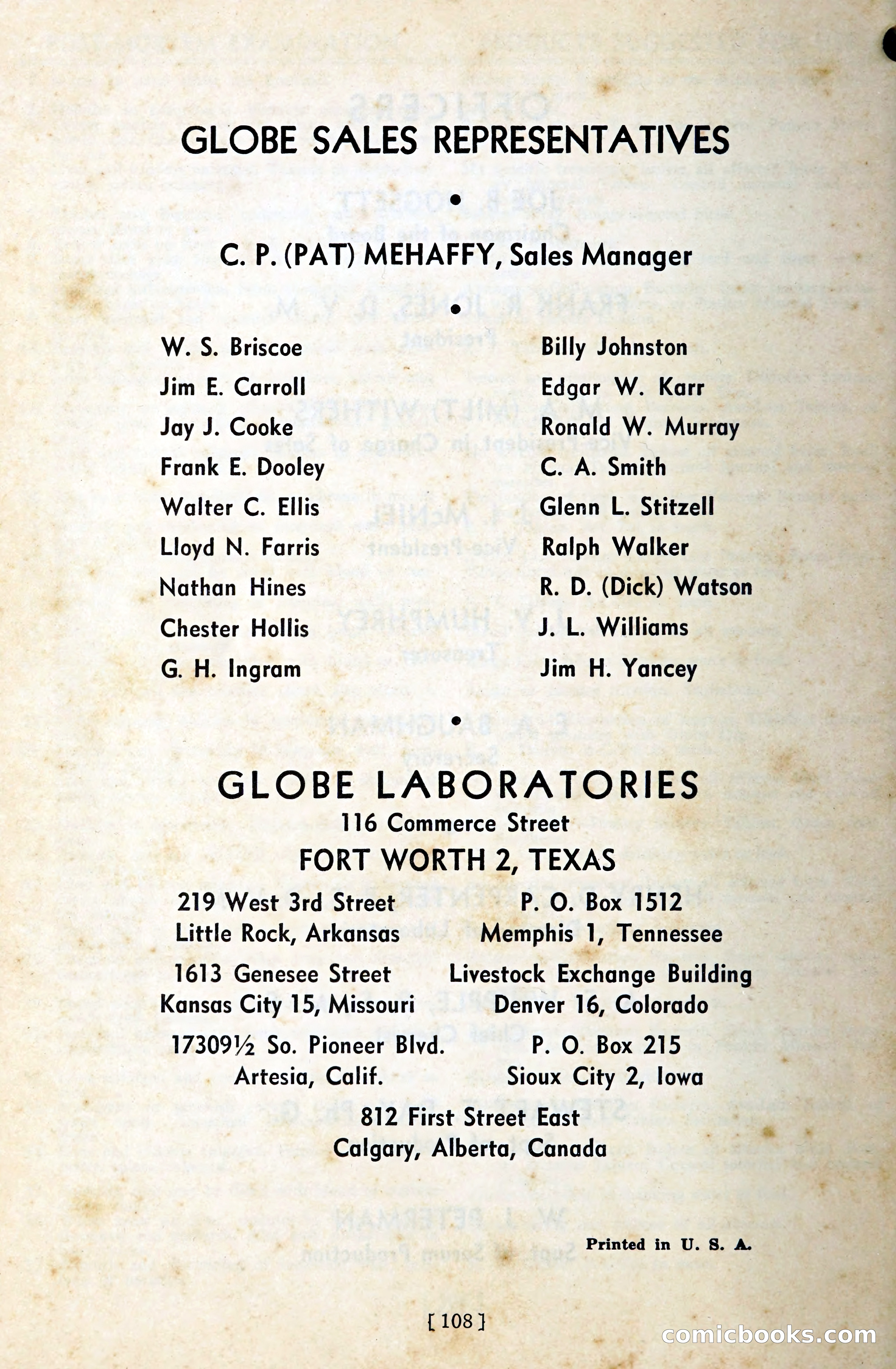 The Globe Blue Book — page 111 of 113