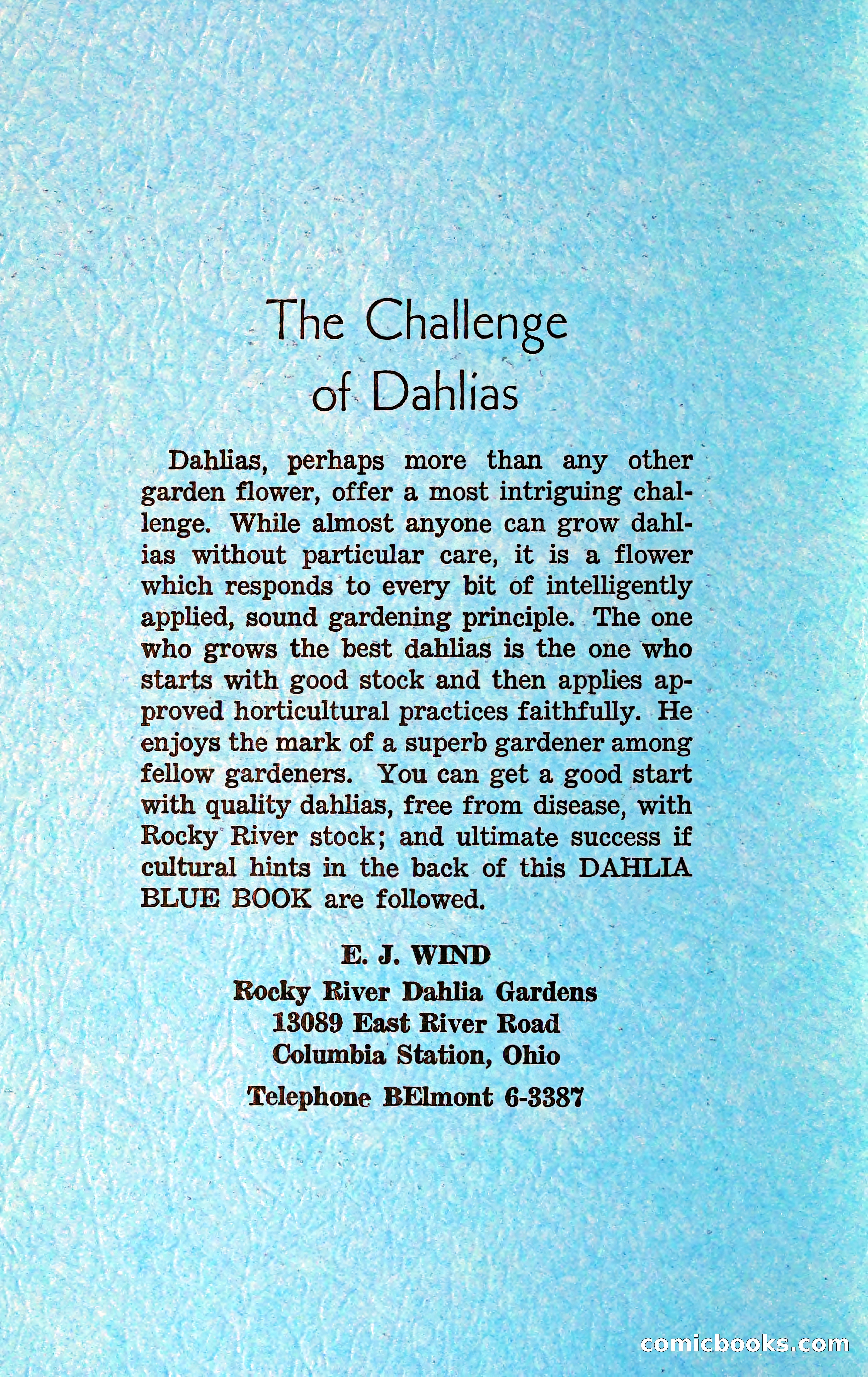 The Dahlia Blue Book for 1961 — page 3 of 71