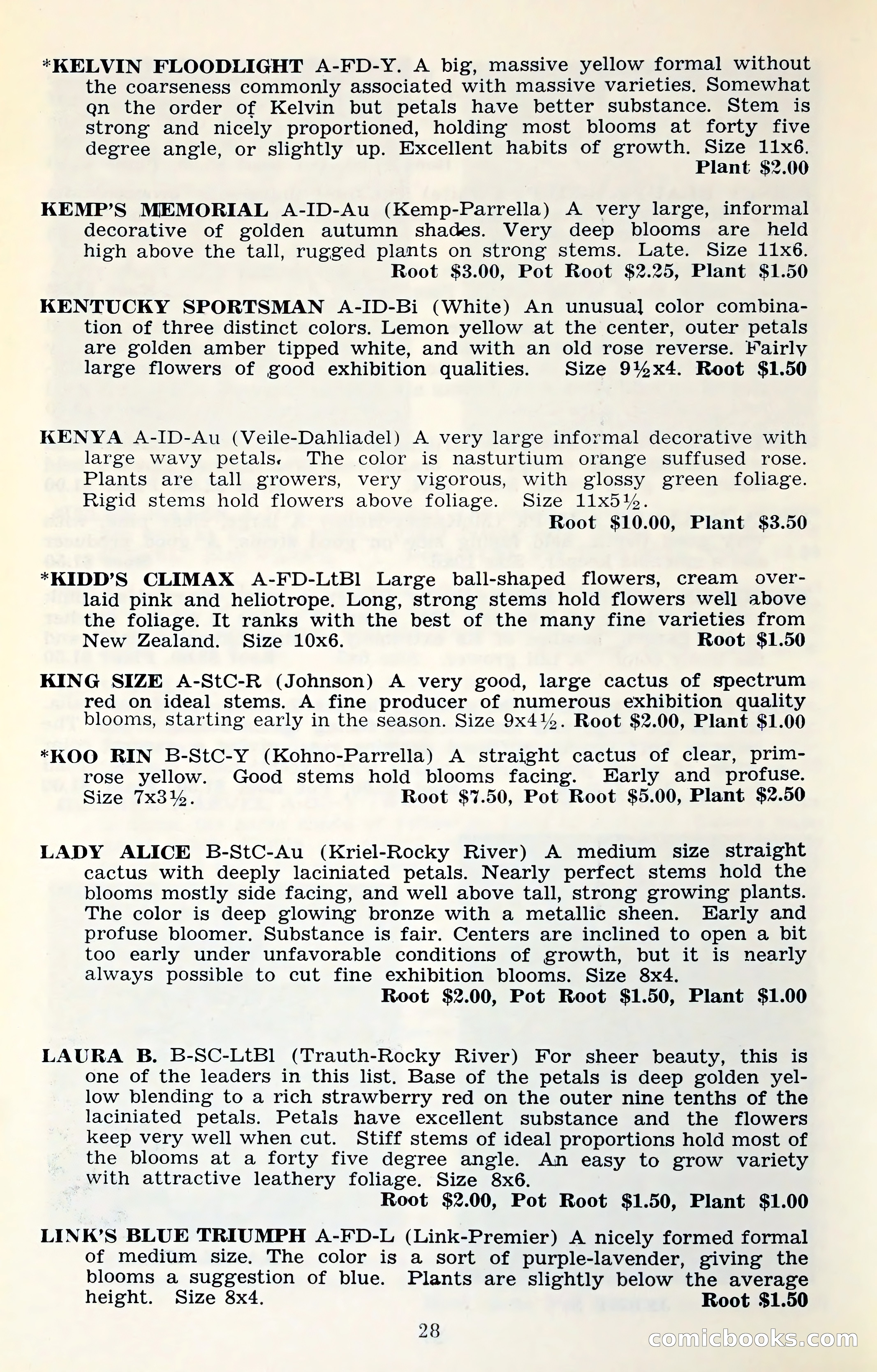 The Dahlia Blue Book for 1961 — page 31 of 71