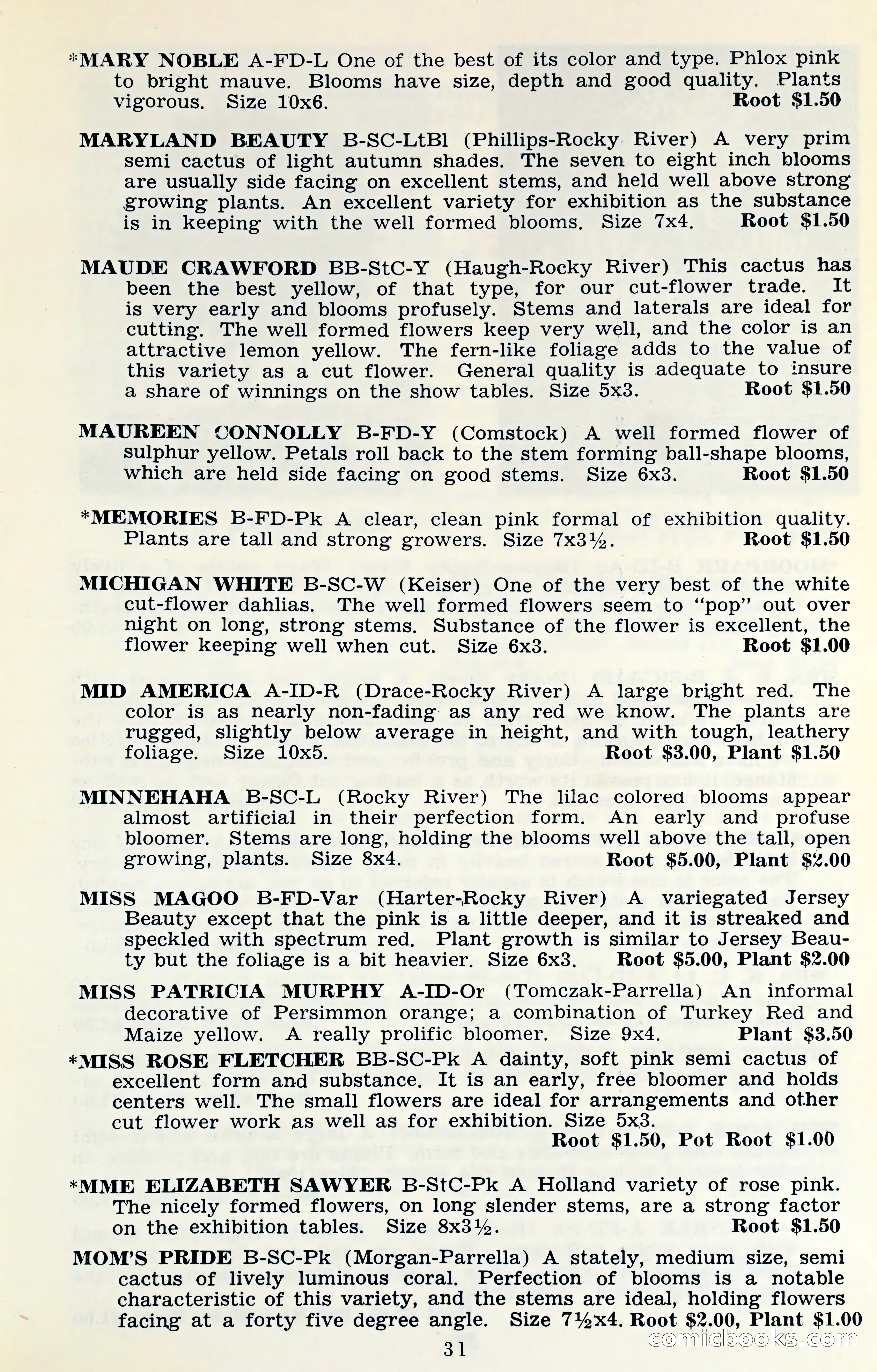 The Dahlia Blue Book for 1961 — page 34 of 71