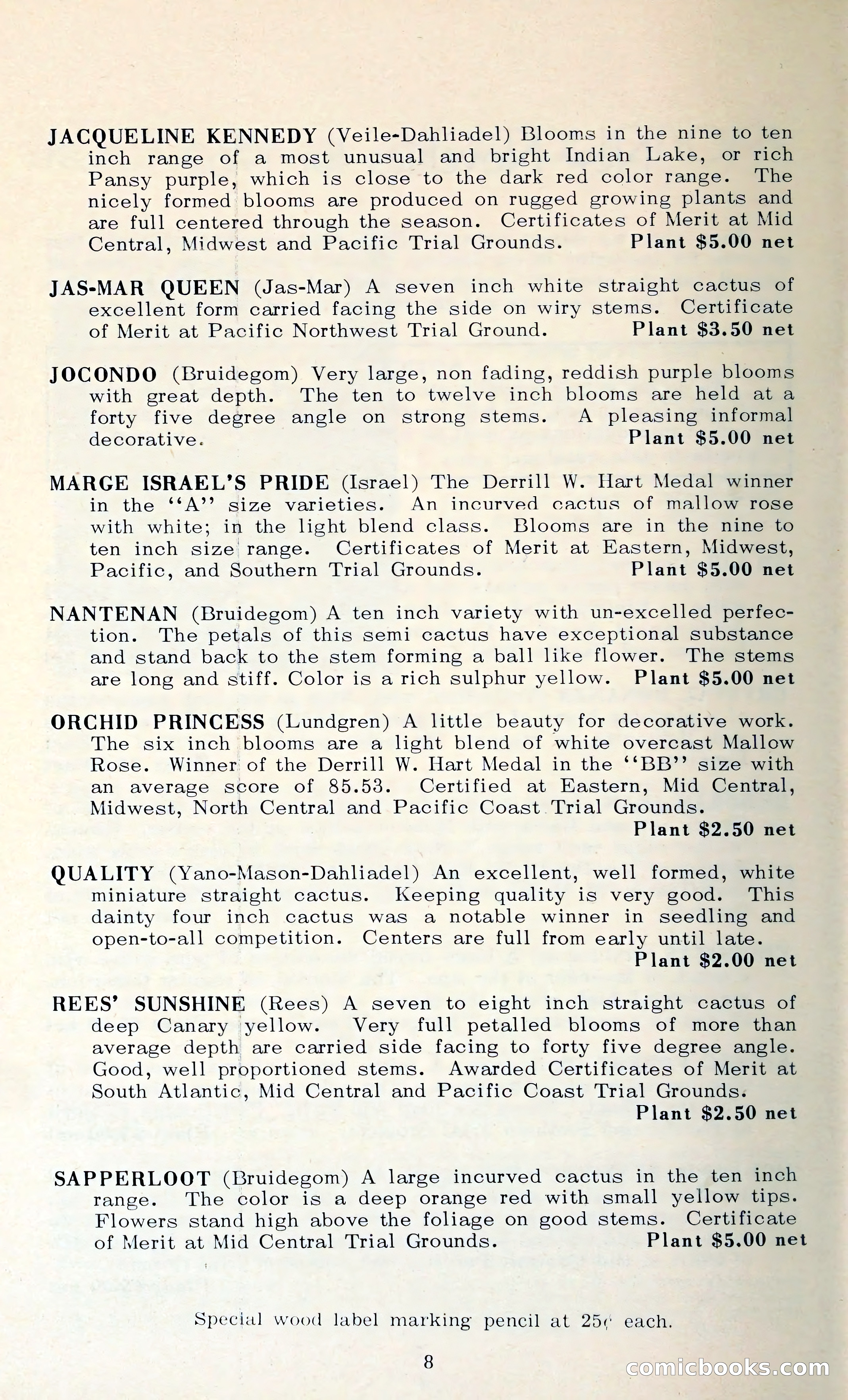 The Dahlia Blue Book for 1962 — page 11 of 71