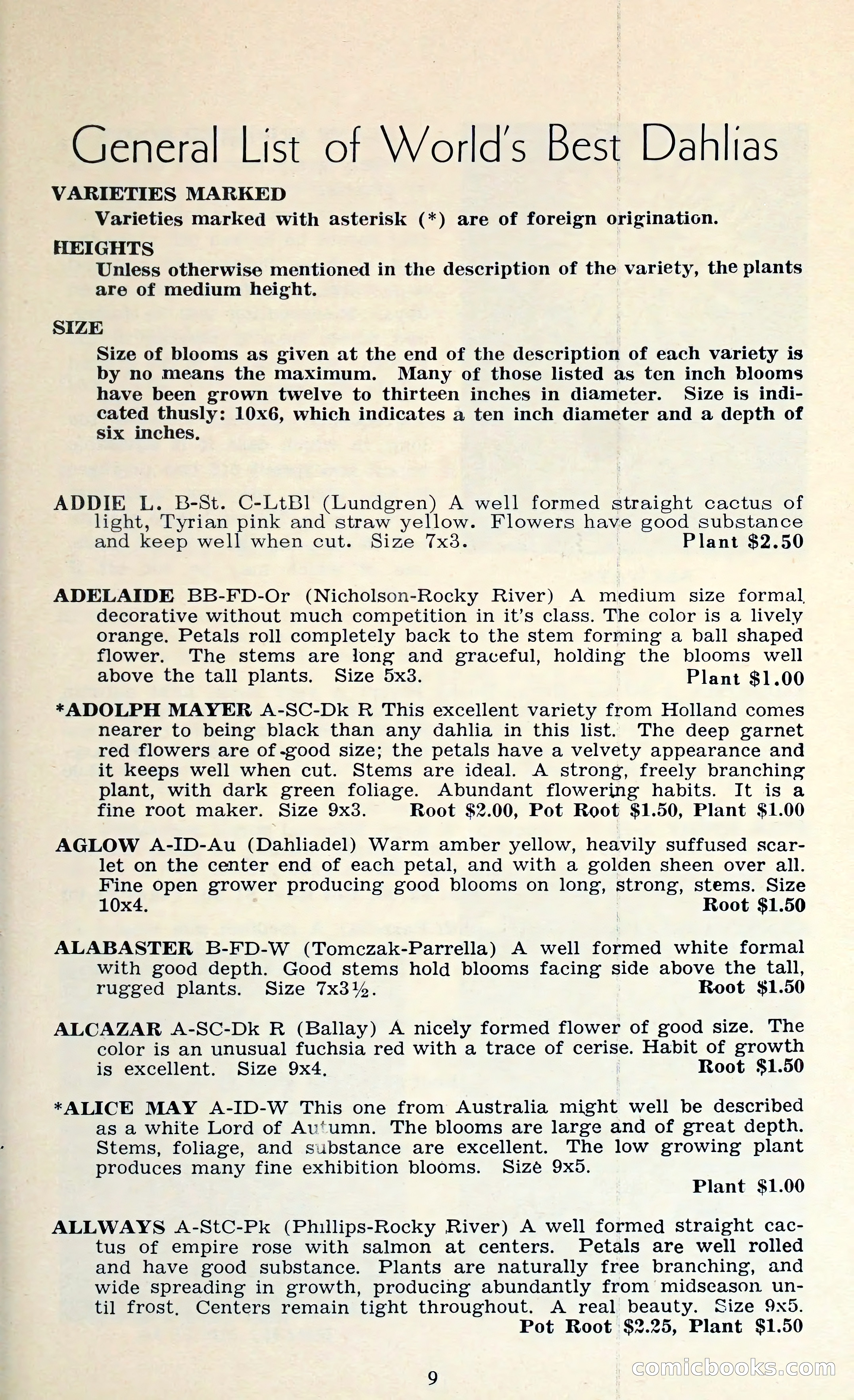 The Dahlia Blue Book for 1962 — page 12 of 71