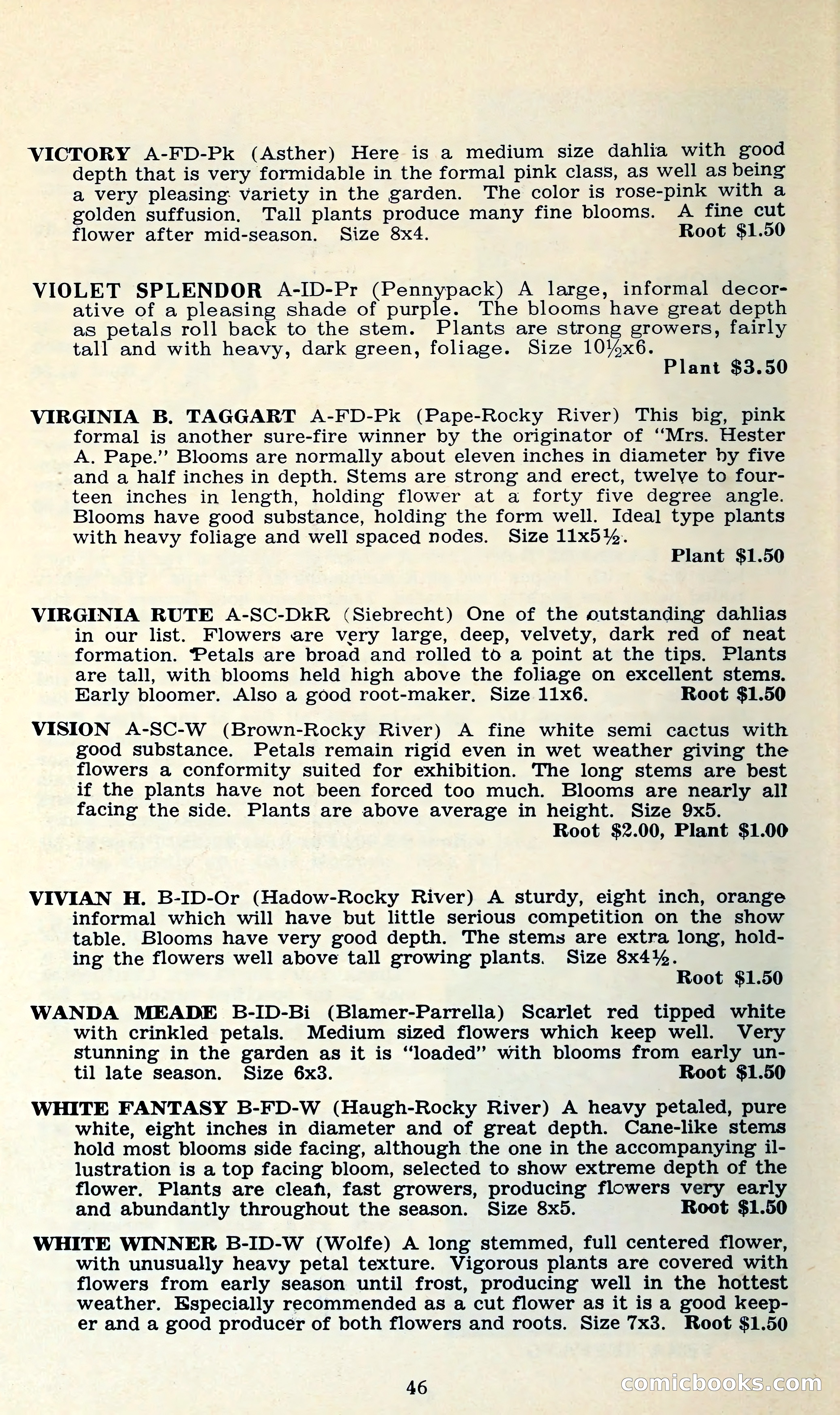 The Dahlia Blue Book for 1962 — page 49 of 71