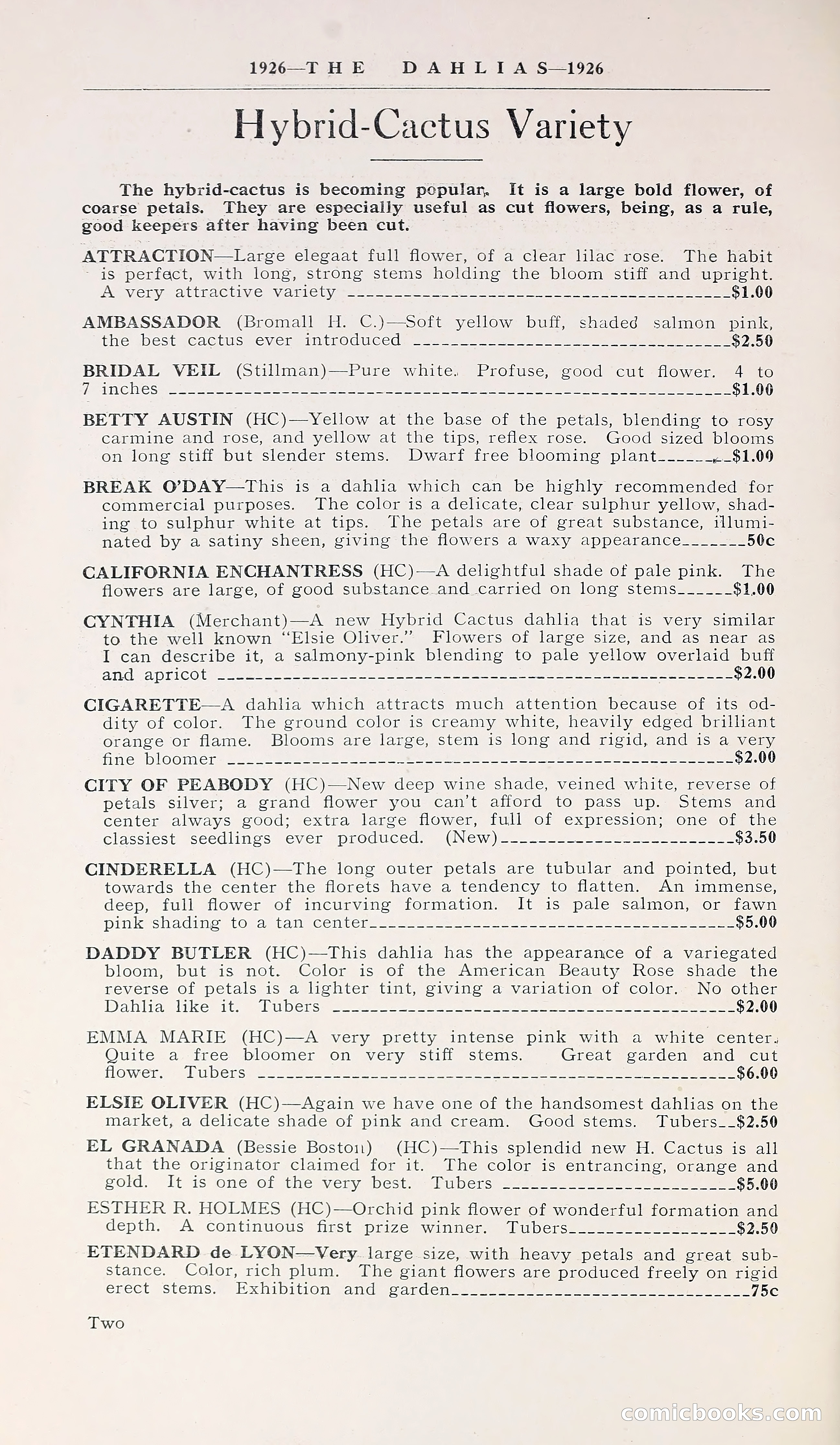 1926 Ohio's Blue Book on Dahlias — page 6 of 28