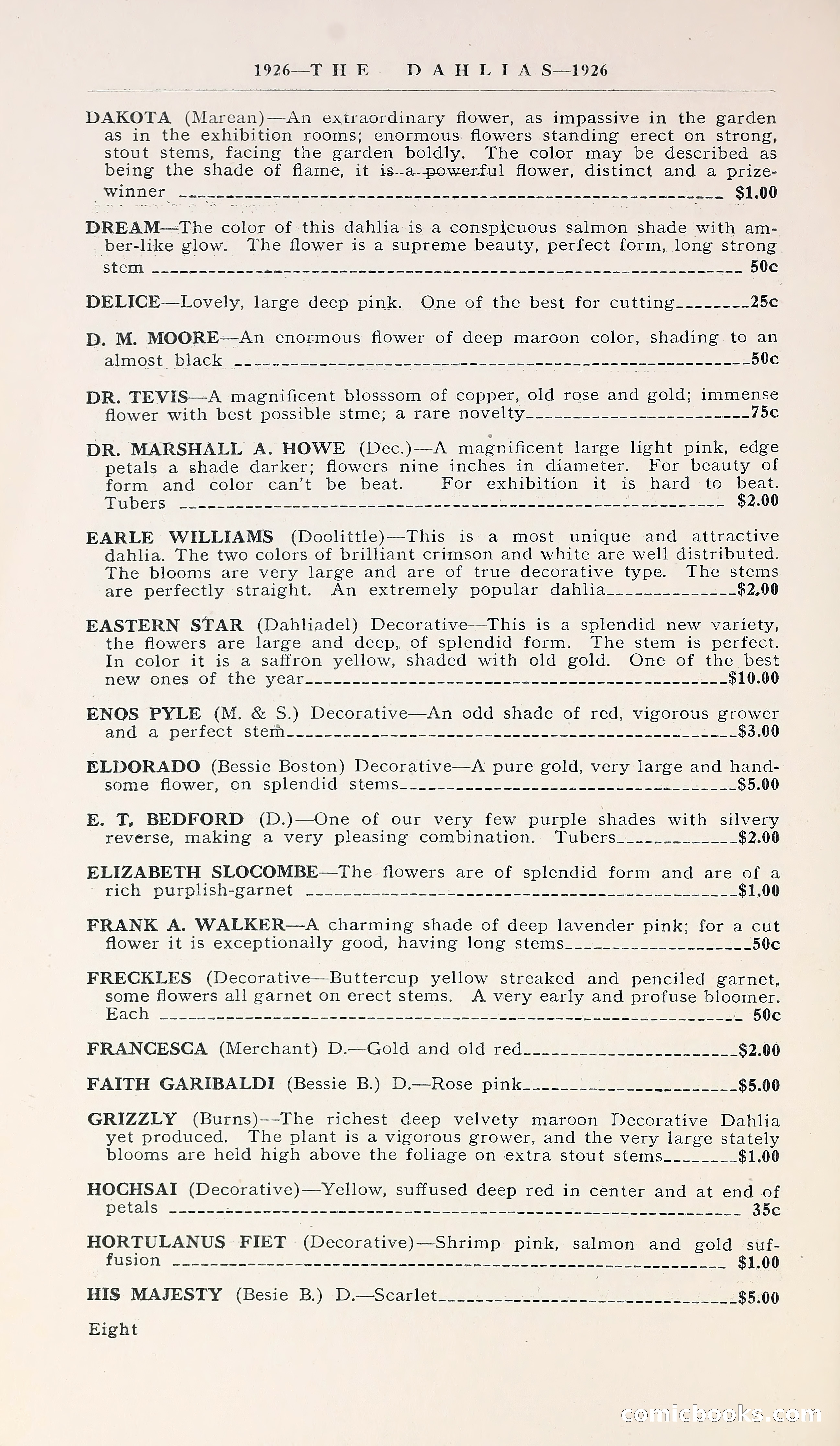 1926 Ohio's Blue Book on Dahlias — page 12 of 28