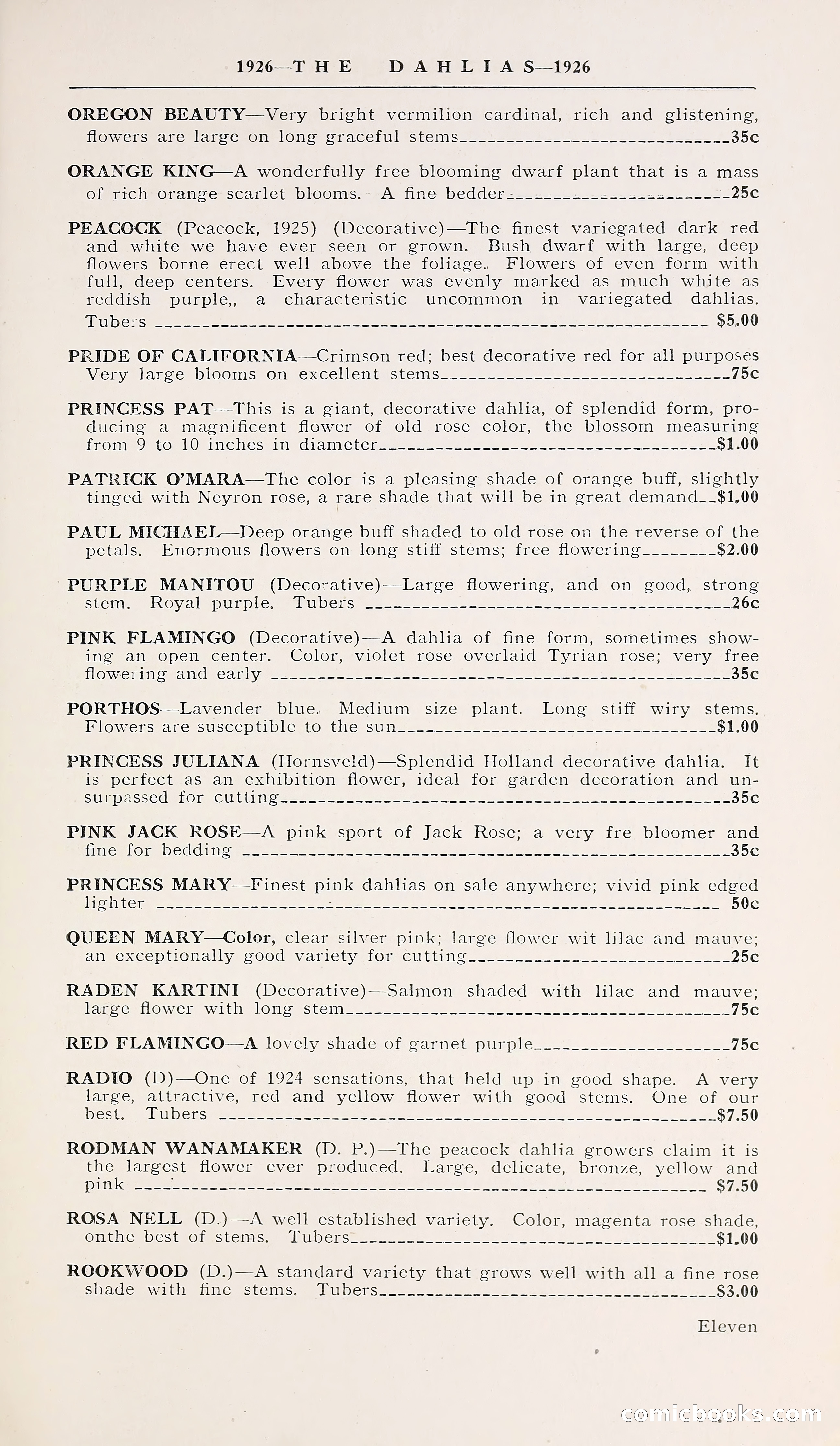 1926 Ohio's Blue Book on Dahlias — page 15 of 28