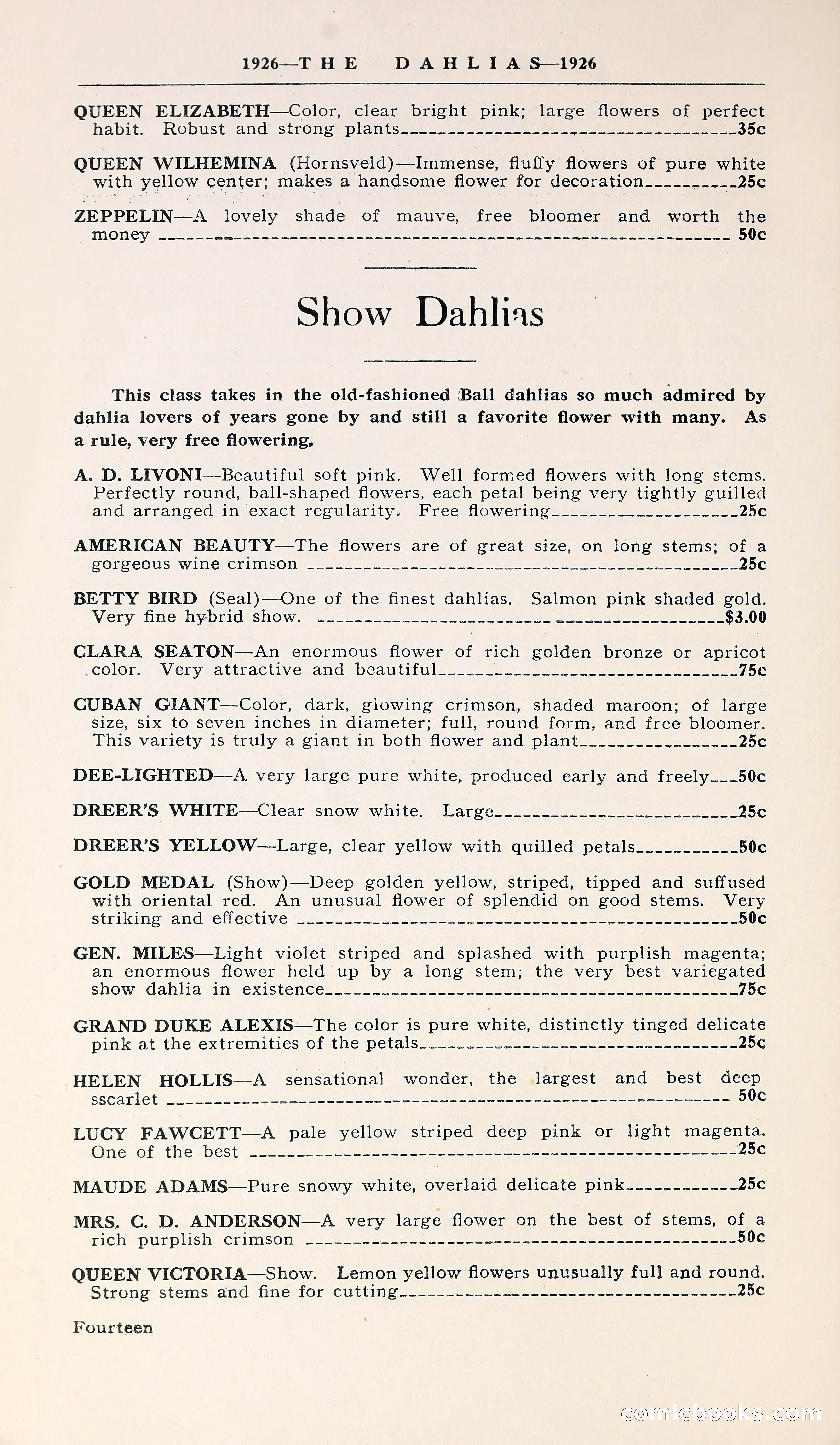 1926 Ohio's Blue Book on Dahlias — page 18 of 28