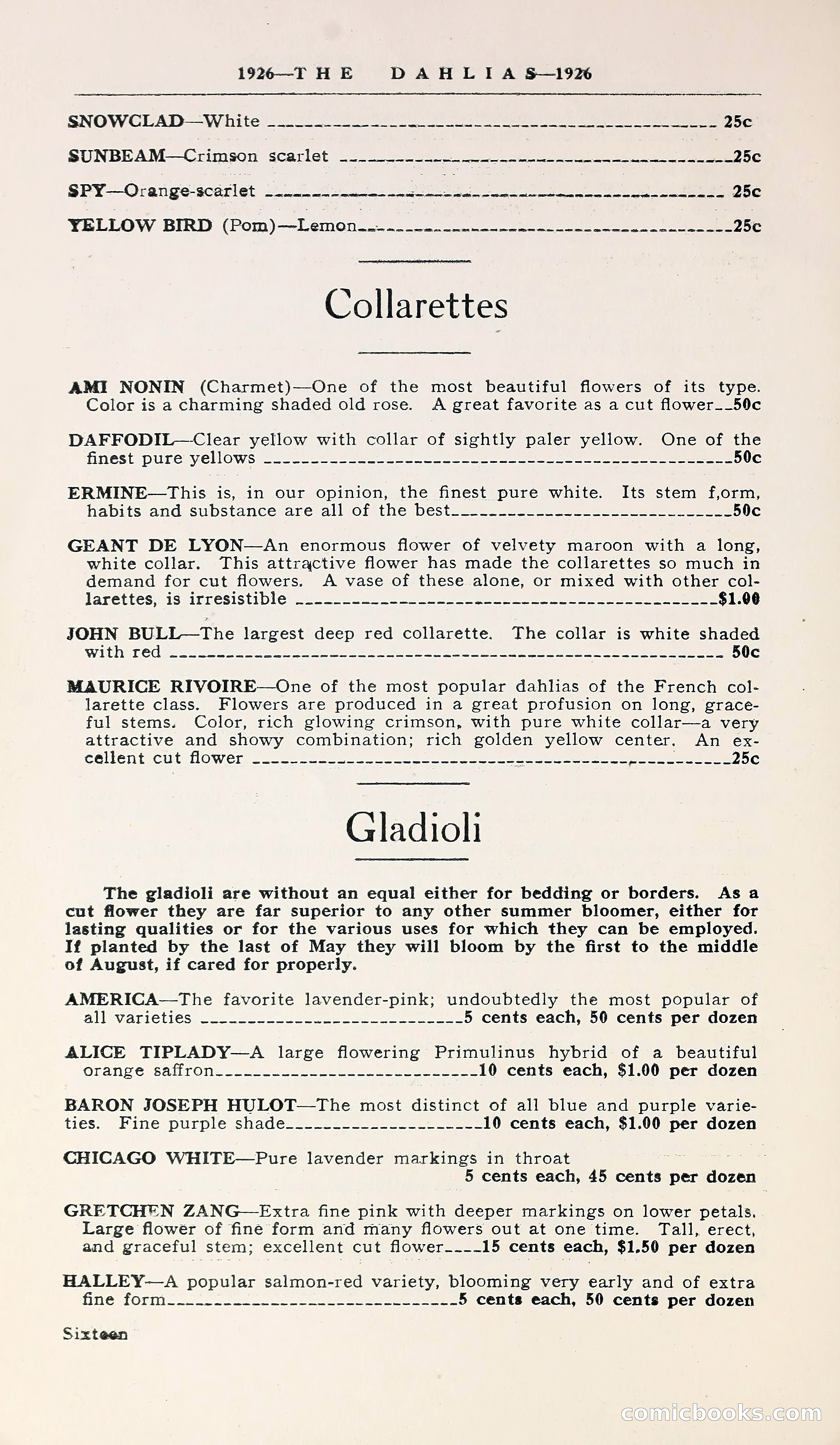 1926 Ohio's Blue Book on Dahlias — page 20 of 28
