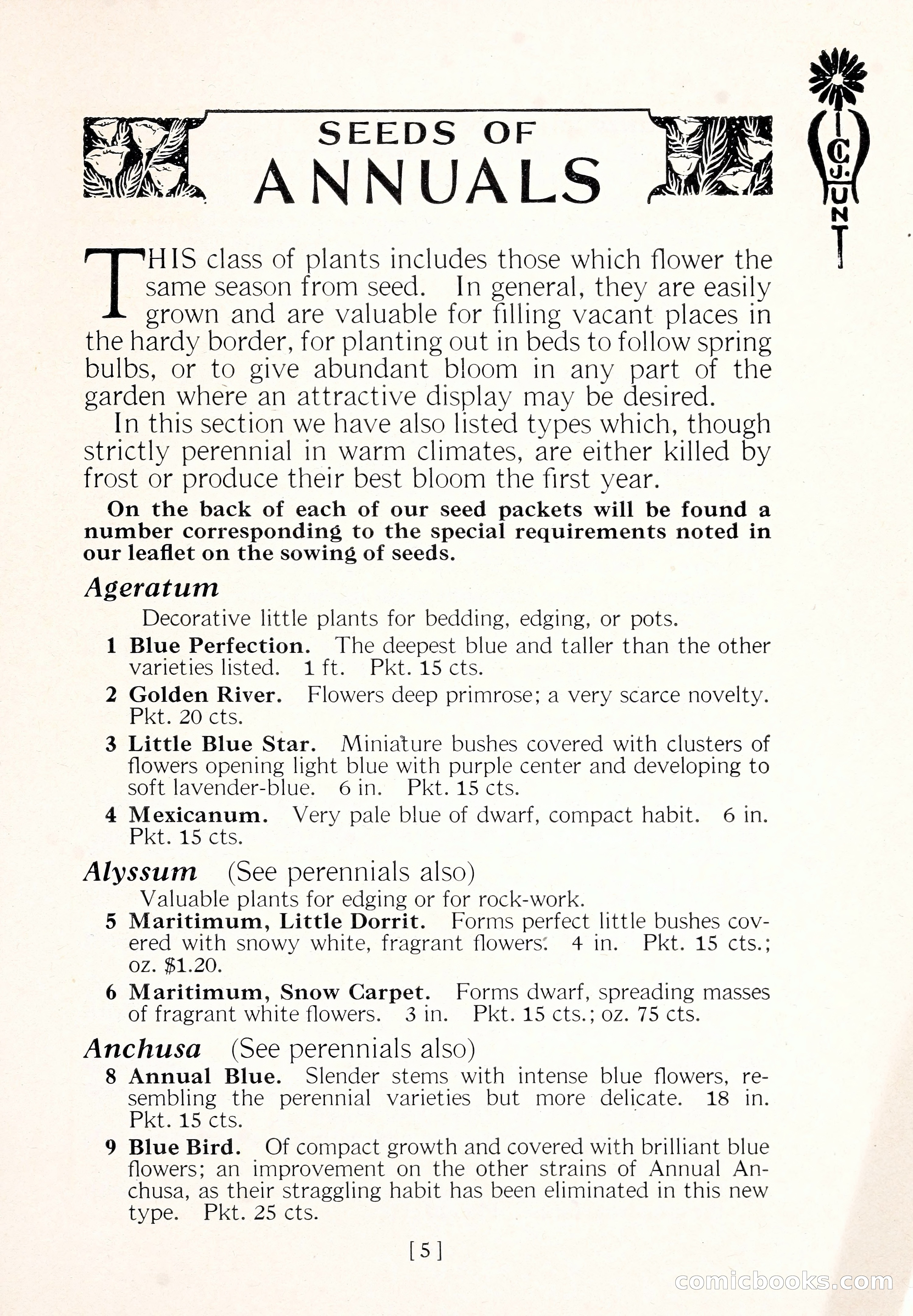 Blue Book of Flower Seeds and Gladioli — page 10 of 61