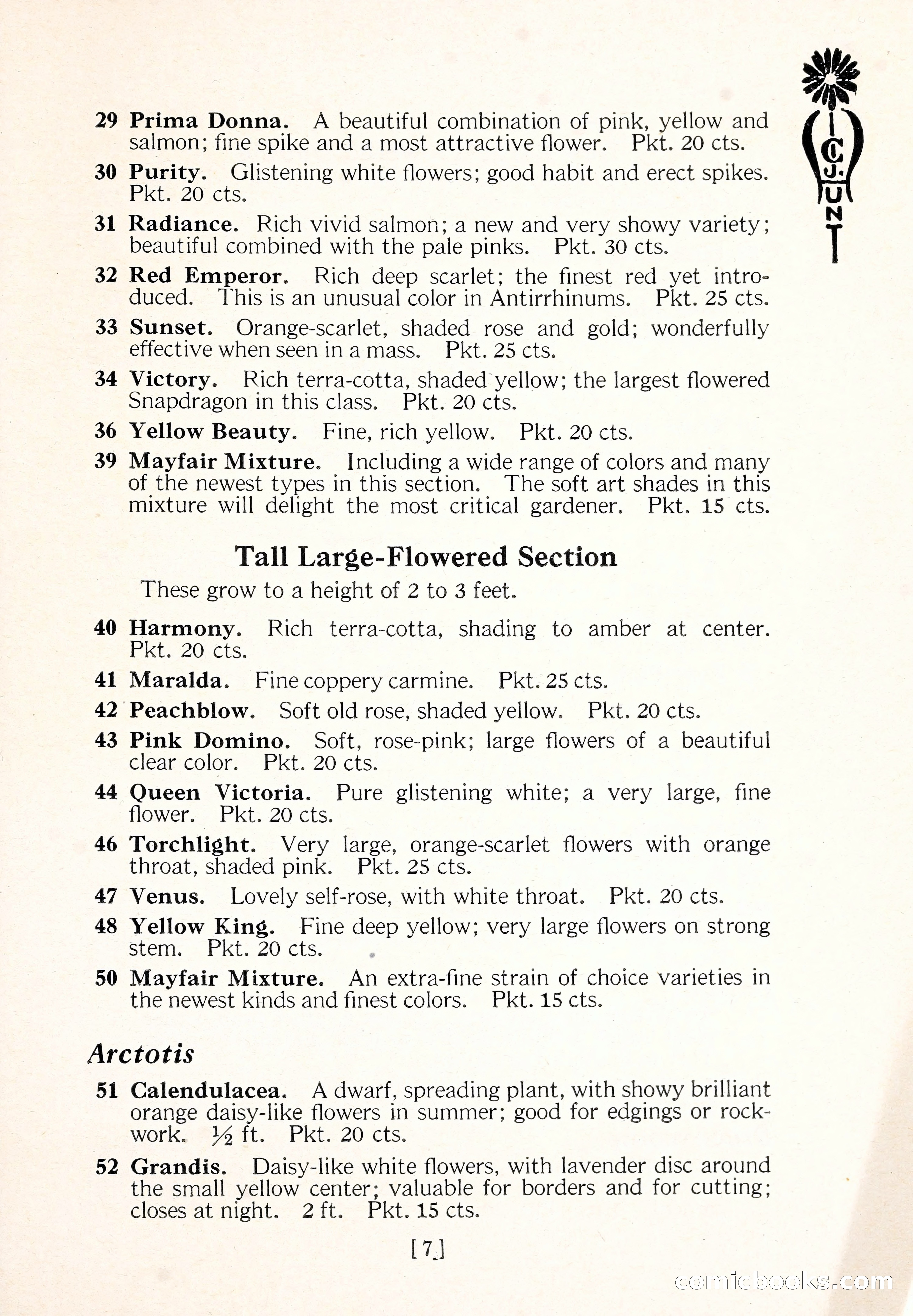 Blue Book of Flower Seeds and Gladioli — page 12 of 61