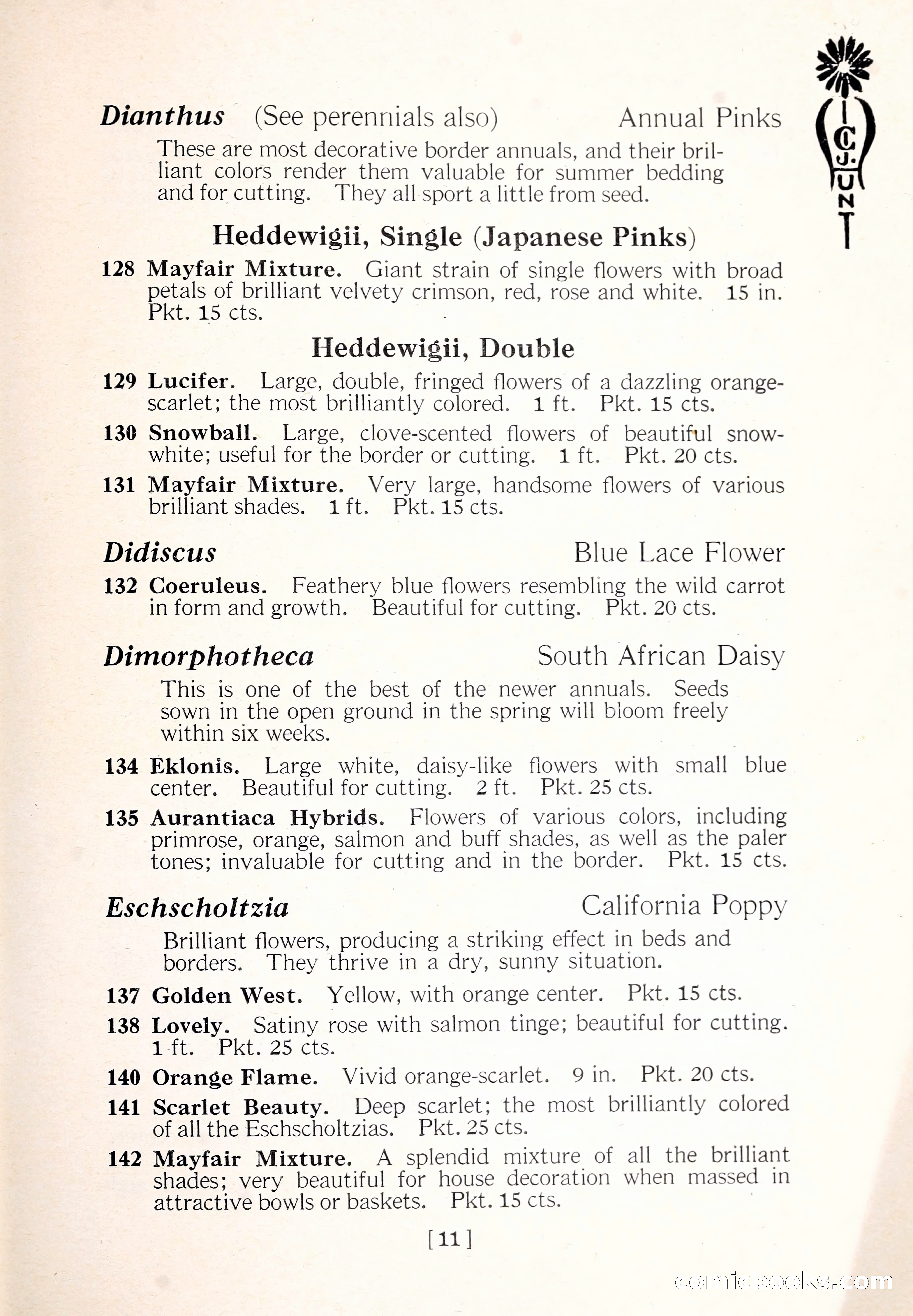 Blue Book of Flower Seeds and Gladioli — page 16 of 61