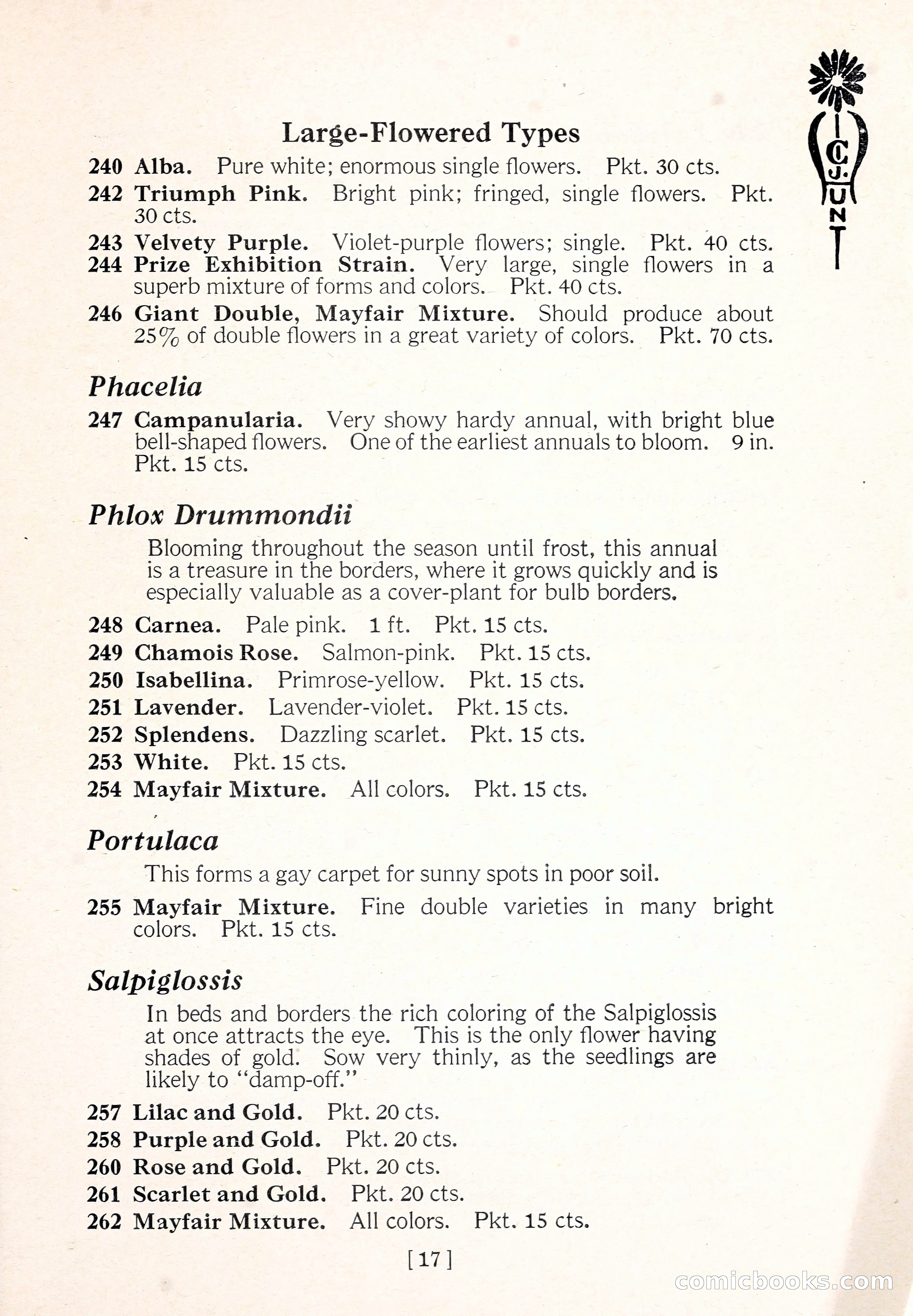 Blue Book of Flower Seeds and Gladioli — page 22 of 61