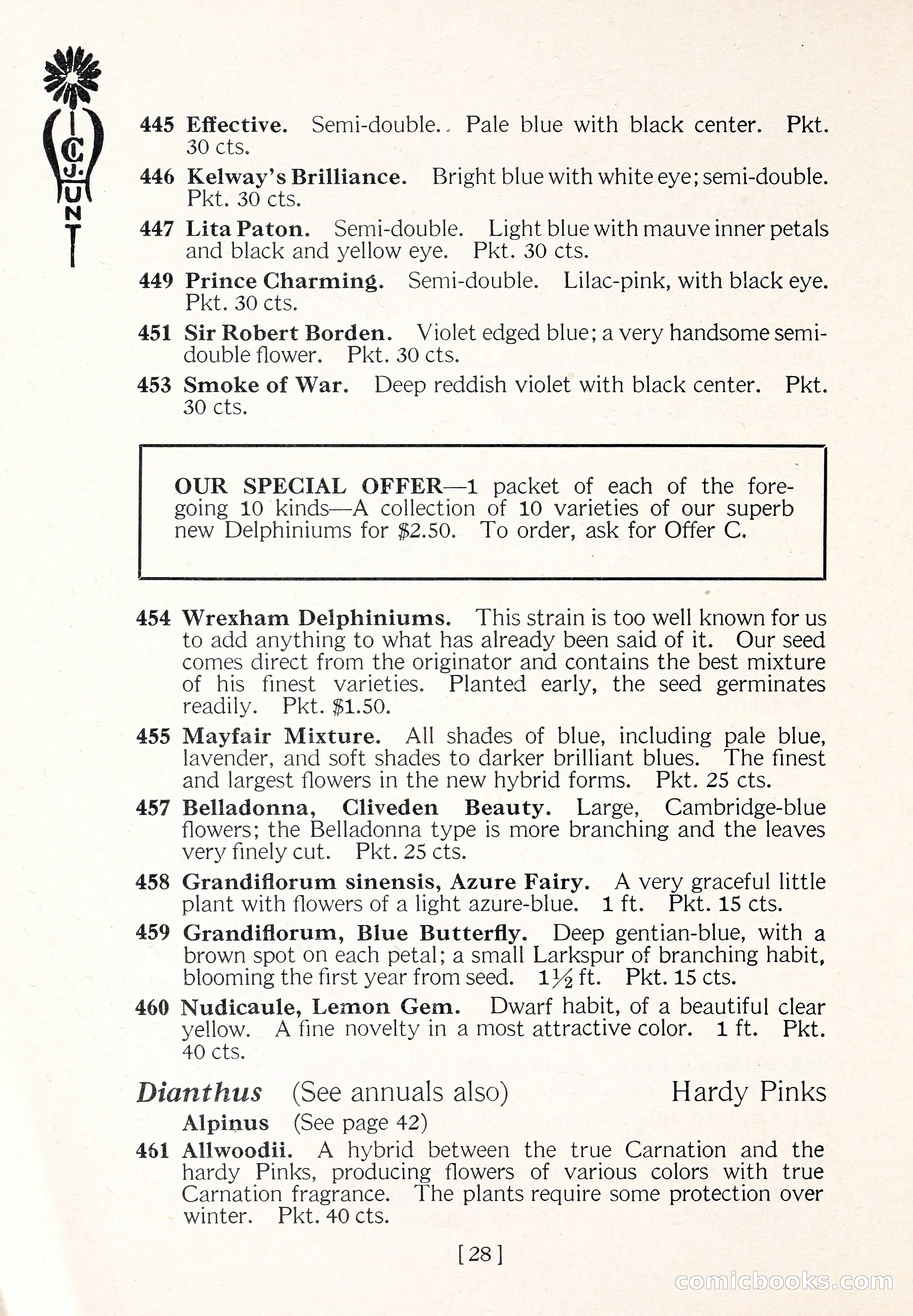 Blue Book of Flower Seeds and Gladioli — page 33 of 61