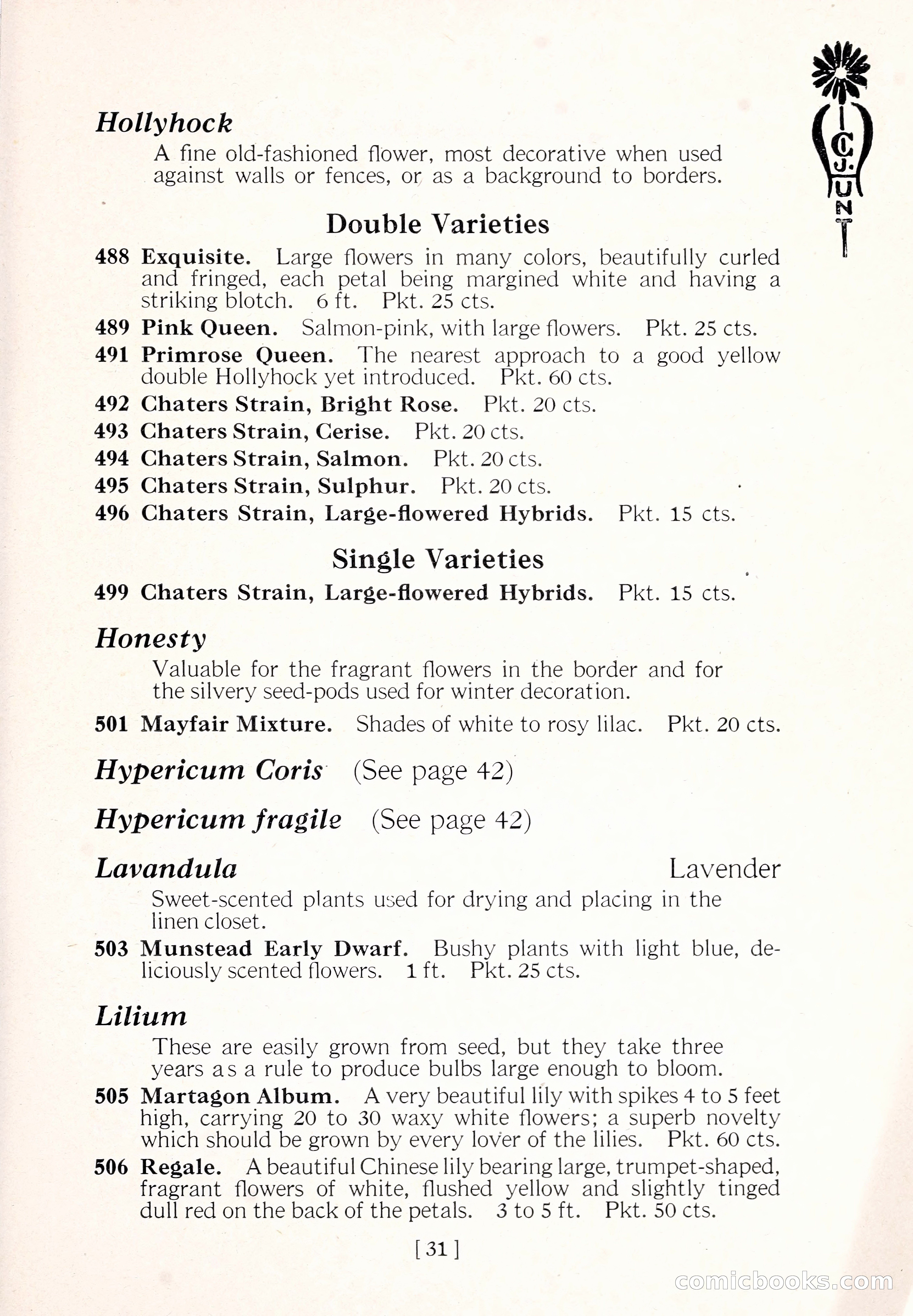Blue Book of Flower Seeds and Gladioli — page 36 of 61