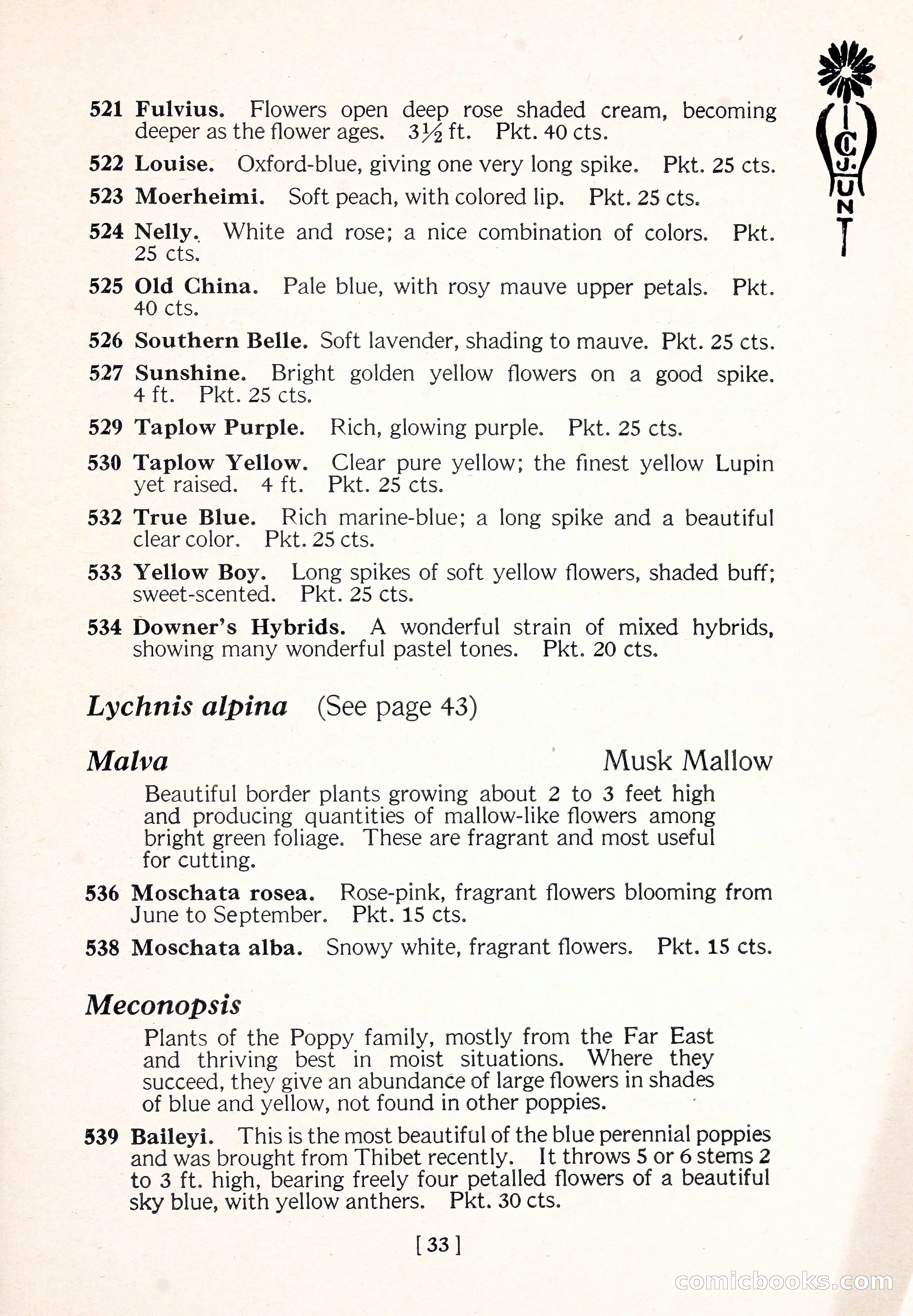 Blue Book of Flower Seeds and Gladioli — page 38 of 61